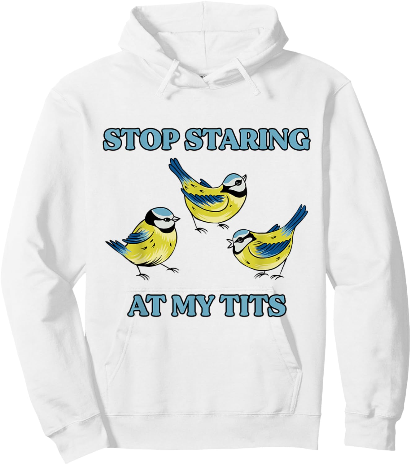 Bird Satire Dark Humor Sarcastic Weird Meme Joke Silly Funny Hoodie - Hoodie | White