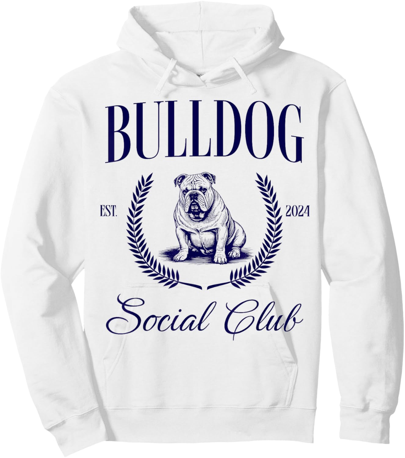 Bulldog Social Club Women Dog Mom Hoodie - Hoodie | White