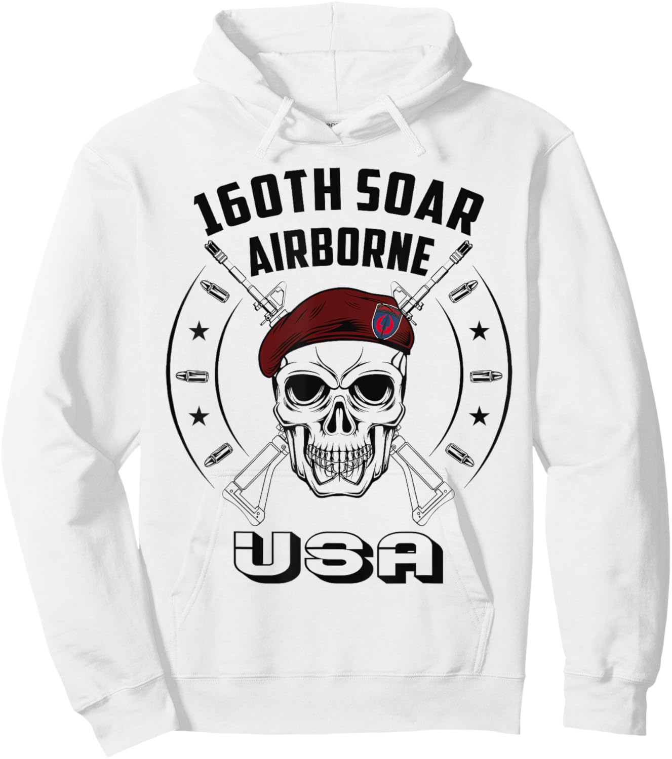 160th SOAR Special Force Airborne US Night Stalkers Army Hoodie - Hoodie | White