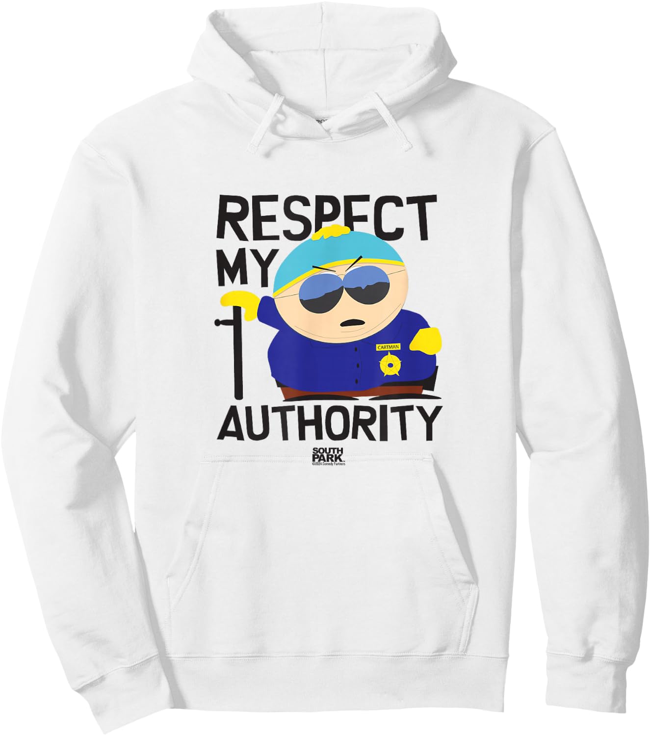 South Park Cartman Respect My Authority Hoodie - Hoodie | White
