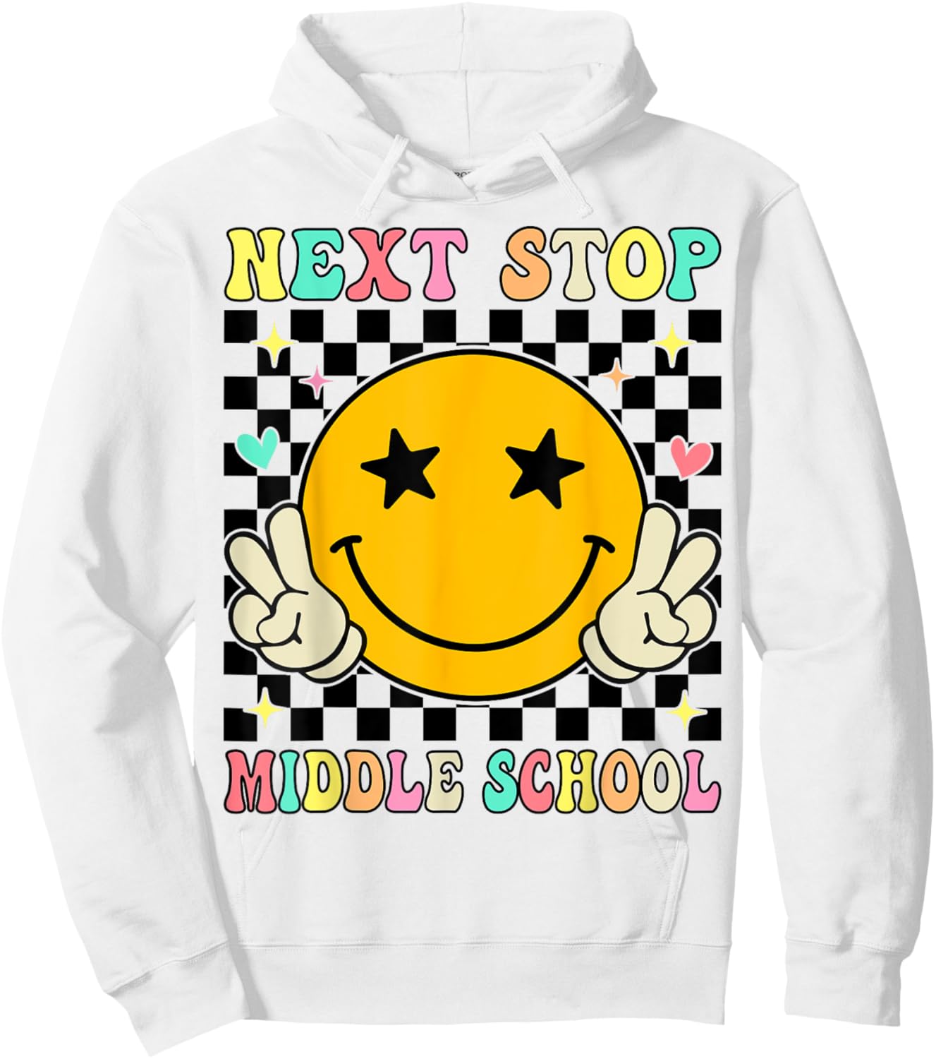 Next Stop Middle School Elementary School Graduation Hoodie - Hoodie | White