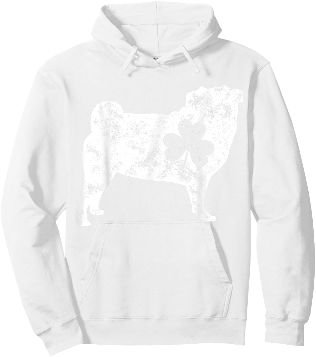 Pug St Patricks Day Boys Kids Girls Shamrock Dog Lover Gifts Hoodie - Hoodie | White