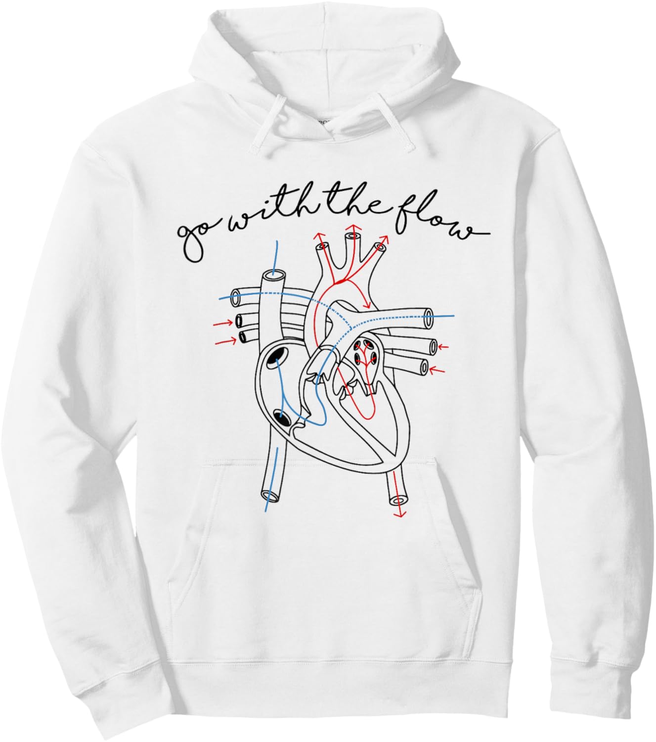 CVICU Cardiac Nurse Anatomy Cardiology Human Heart Flow Hoodie - Hoodie | White