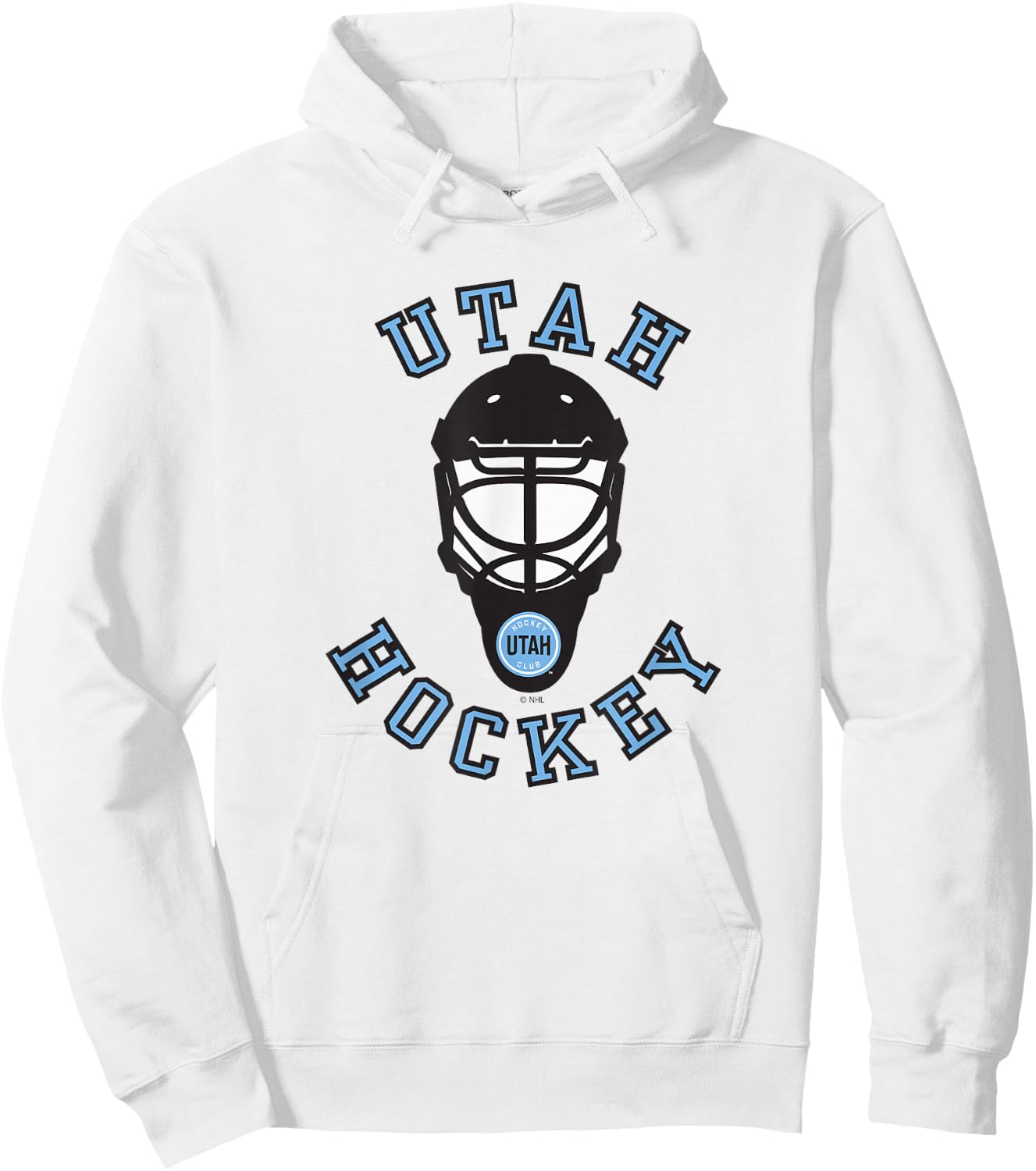 Utah Hockey Club Hockey Mask Gray Officially Licensed Hoodie - Hoodie | White