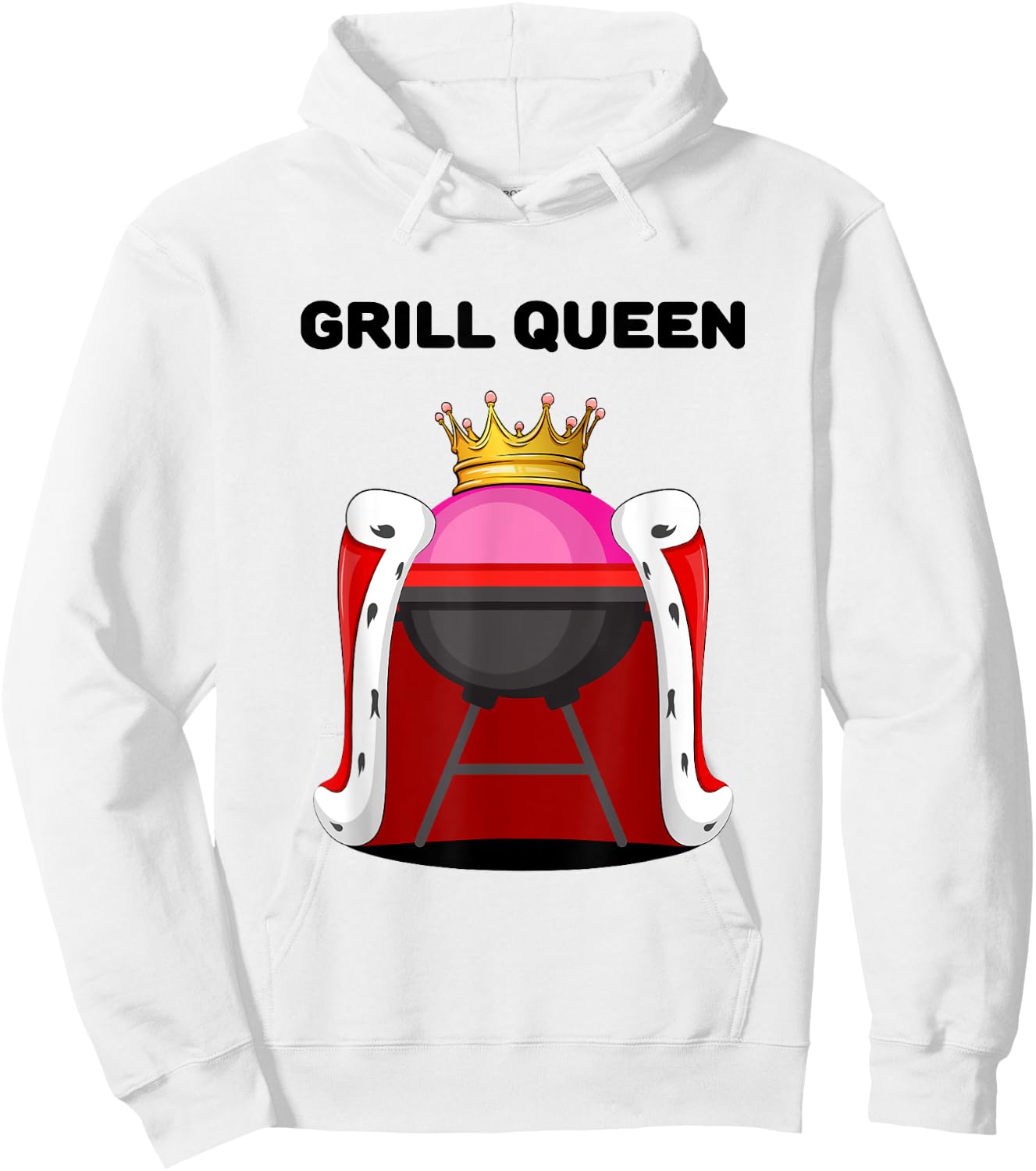 Grill Queen | Girls Grill | Grill Hoodie - Hoodie | White