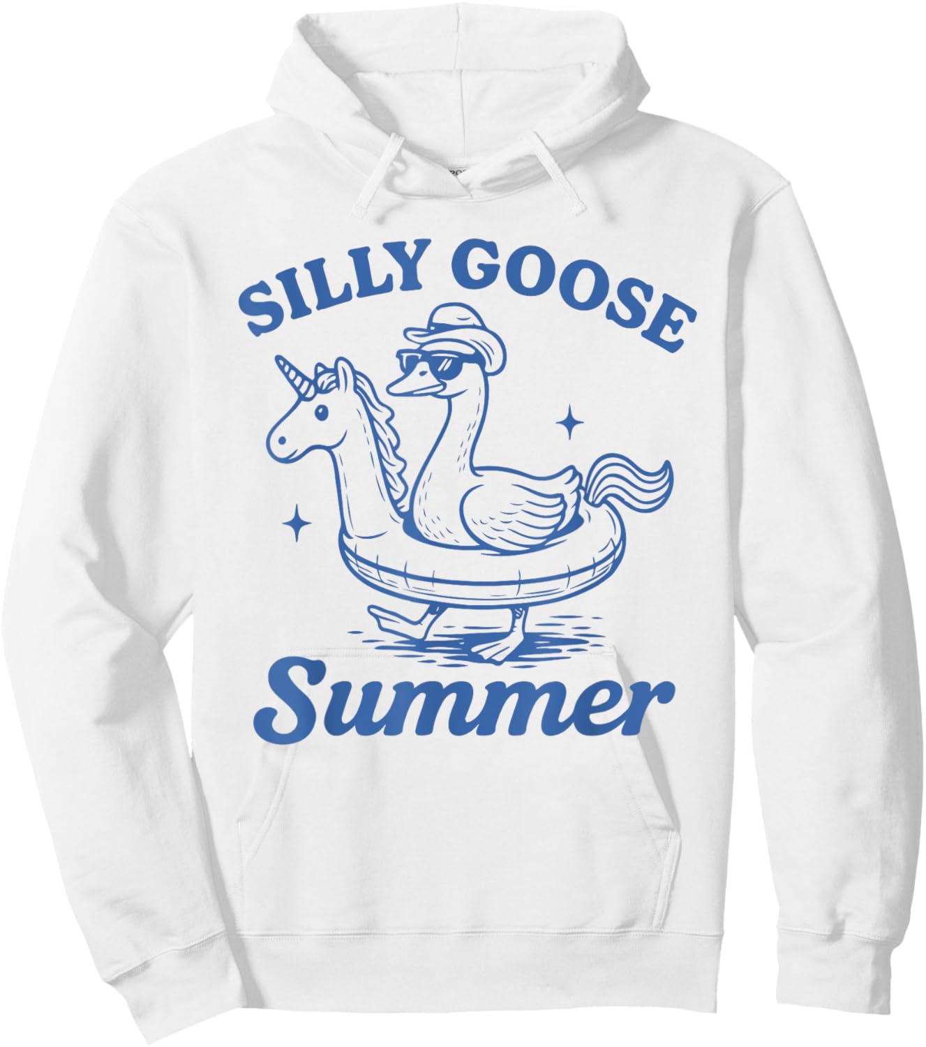 Summer Vacation Holiday Beach Silly Goose Hoodie - Hoodie | White