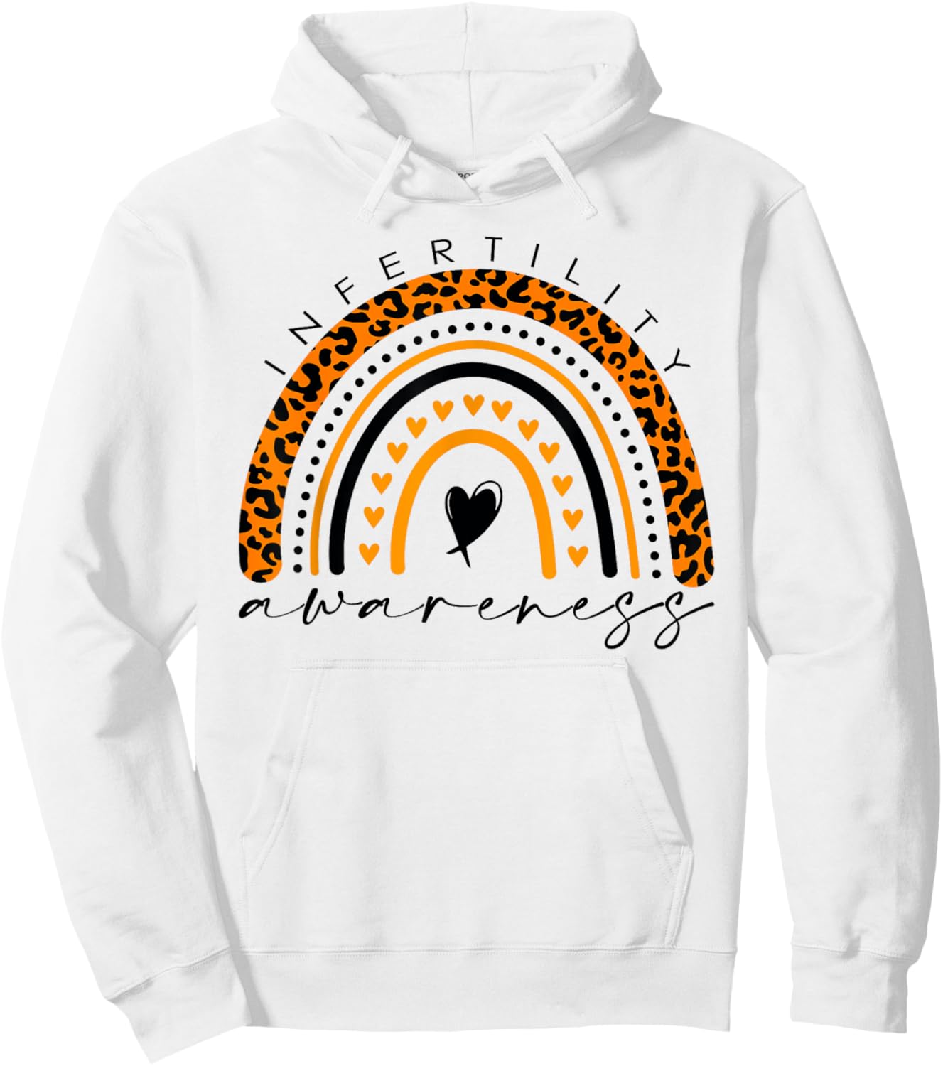 In April We Wear Orange Infertility Awareness Week Hoodie - Hoodie | White