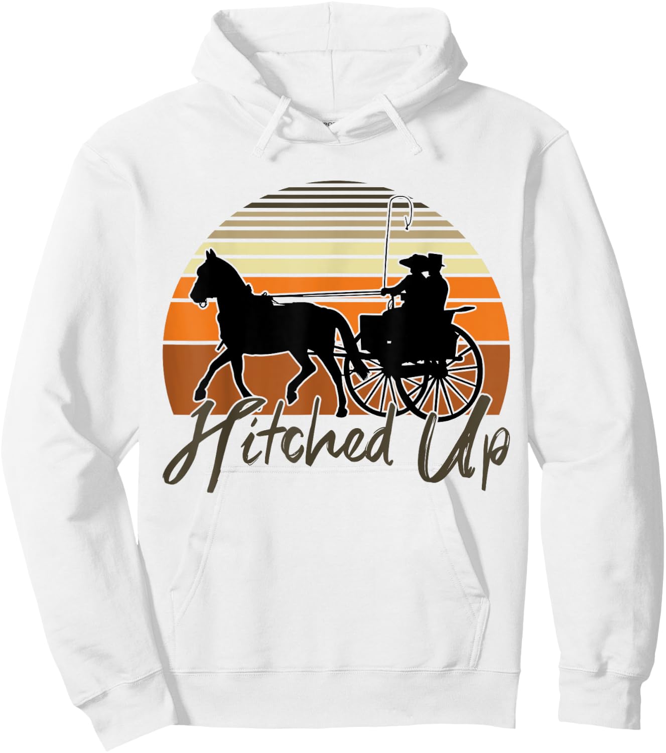 Fine Harness Horse Team Pleasure Driving Lifestyle Hoodie - Hoodie | White