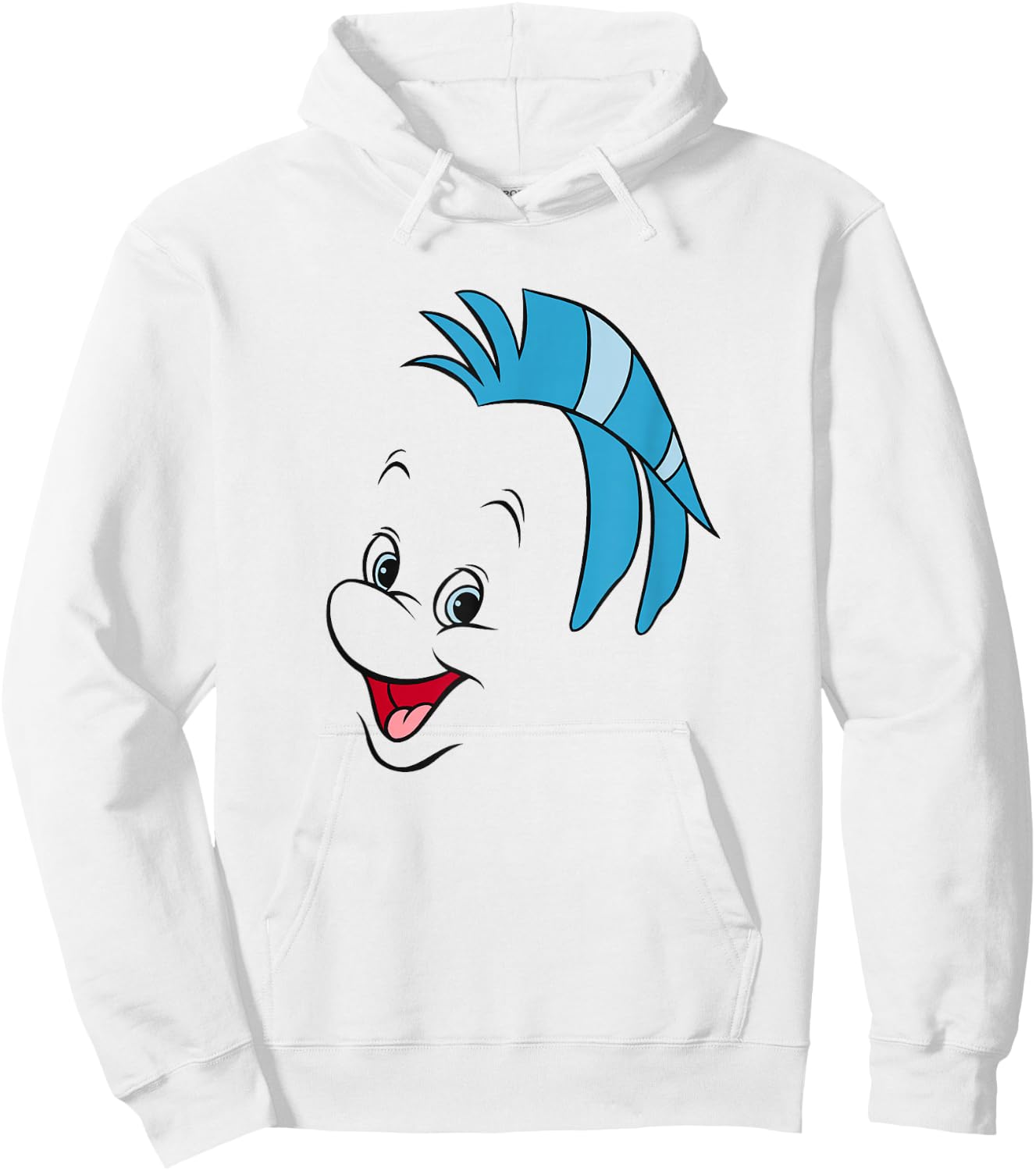 Disney The Little Mermaid Flounder Big Face Hoodie - Hoodie | White