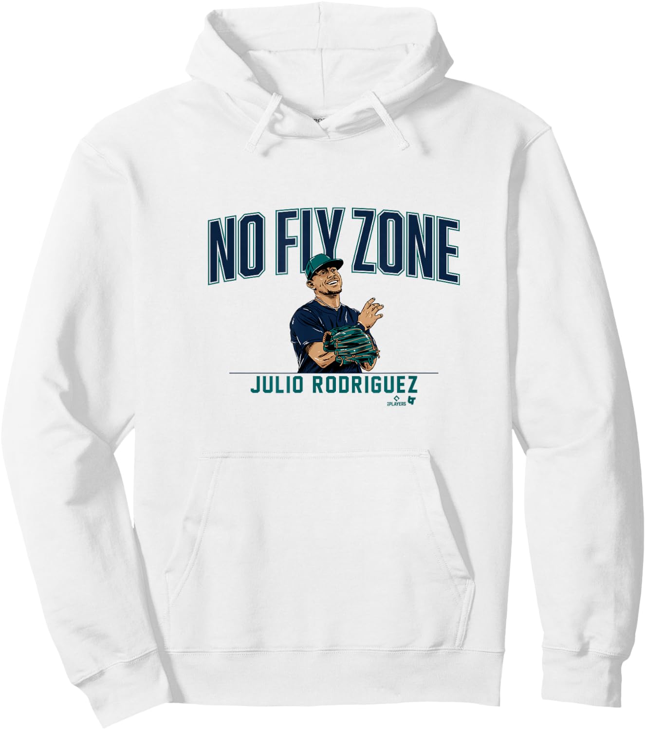 Julio Rodriguez - No Fly Zone - Seattle Baseball Hoodie - Hoodie | White