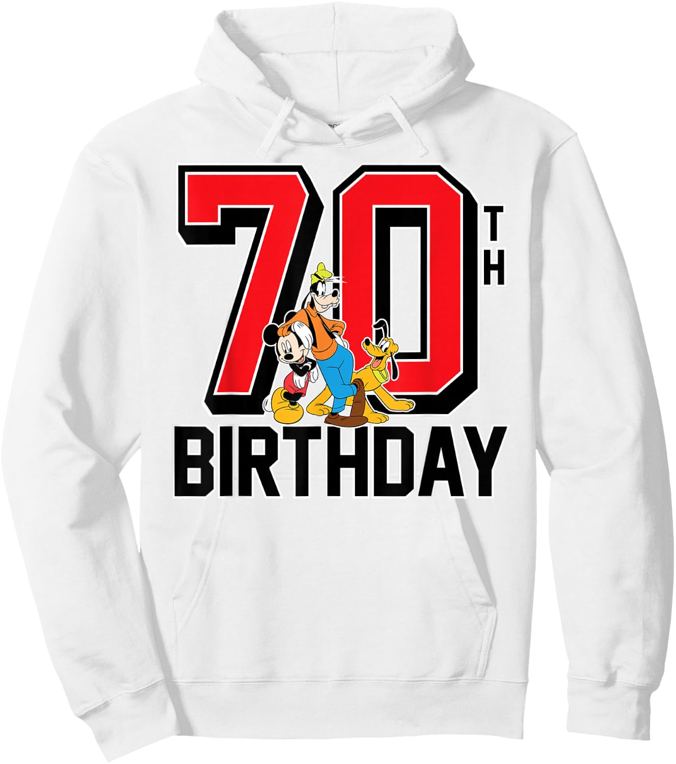 Mickey Mouse - Goofy Pluto 70th Birthday Hoodie - Hoodie | White