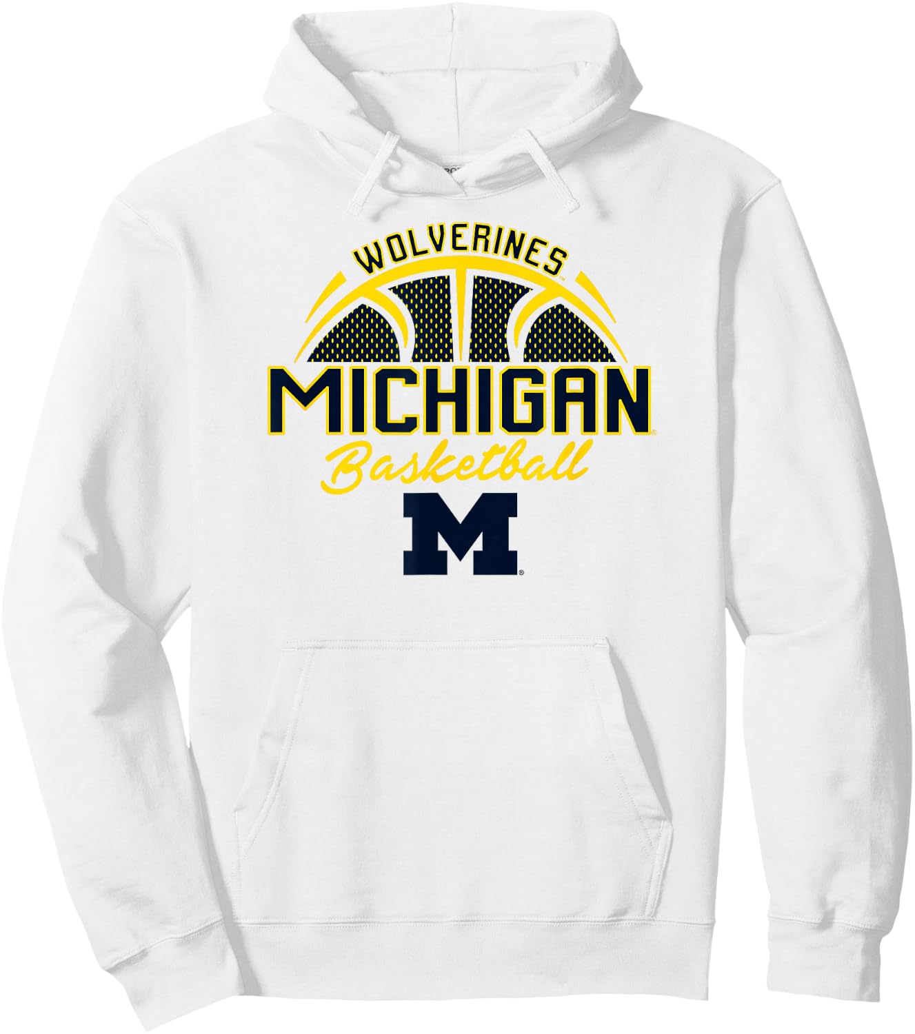 Michigan Wolverines Basketball Three Pointer Gray Hoodie - Hoodie | White