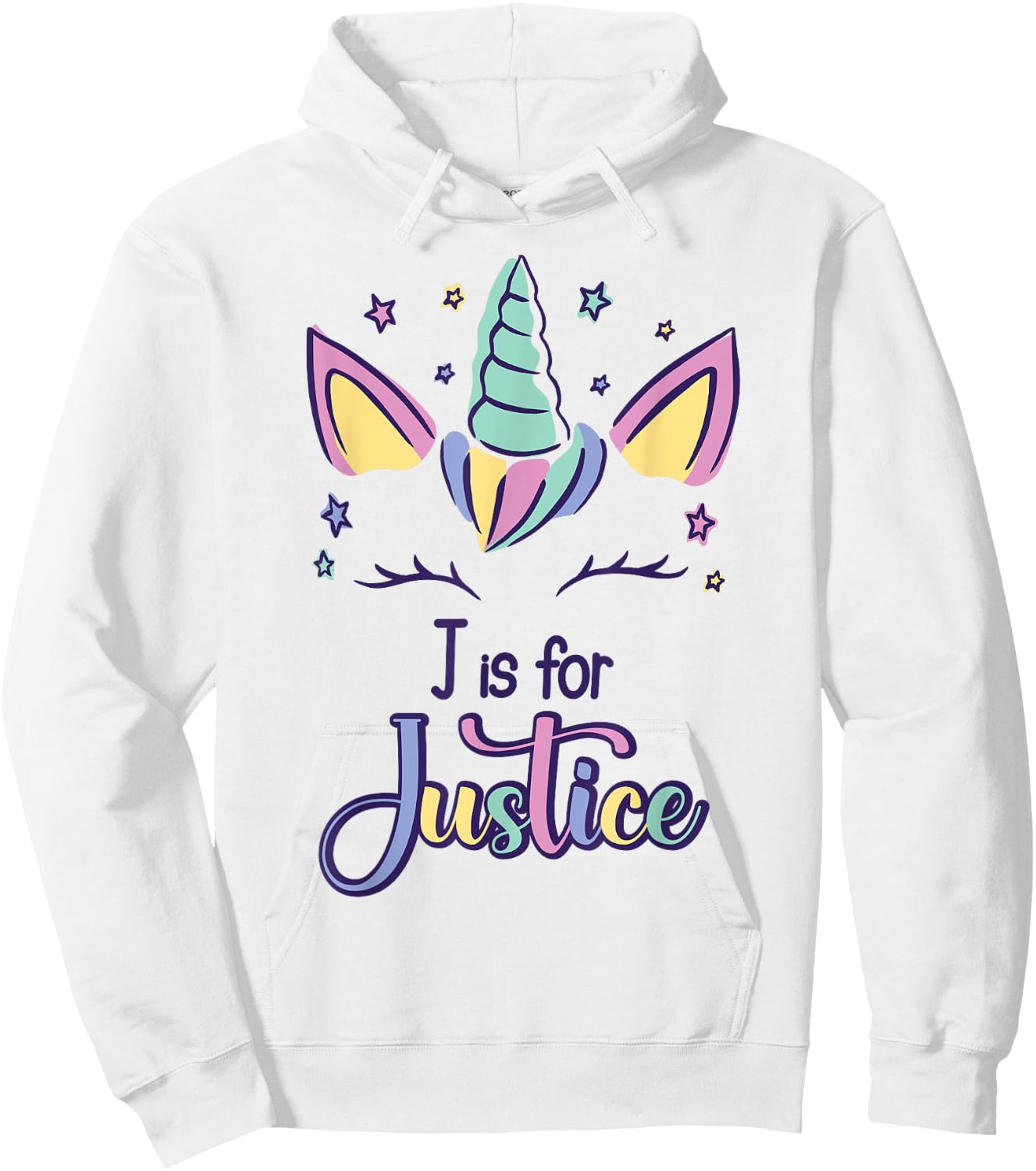 First Name Justice Personalized J Is For Justice Hoodie - Hoodie | White