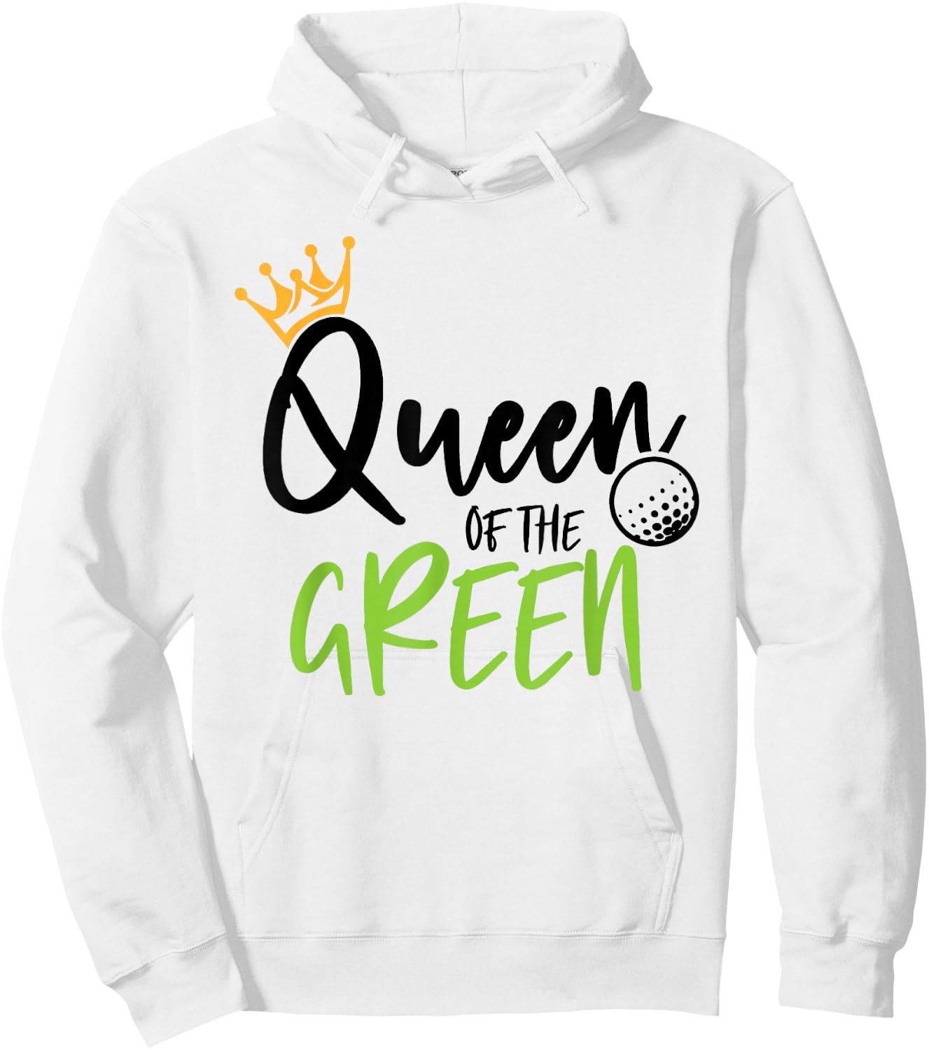 Queen Of The Green Golf Christmas Matching Women Golfer Hoodie - Hoodie | White