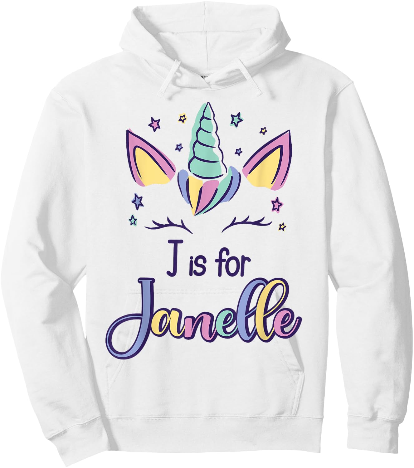 First Name Janelle Personalized J Is For Janelle Hoodie - Hoodie | White