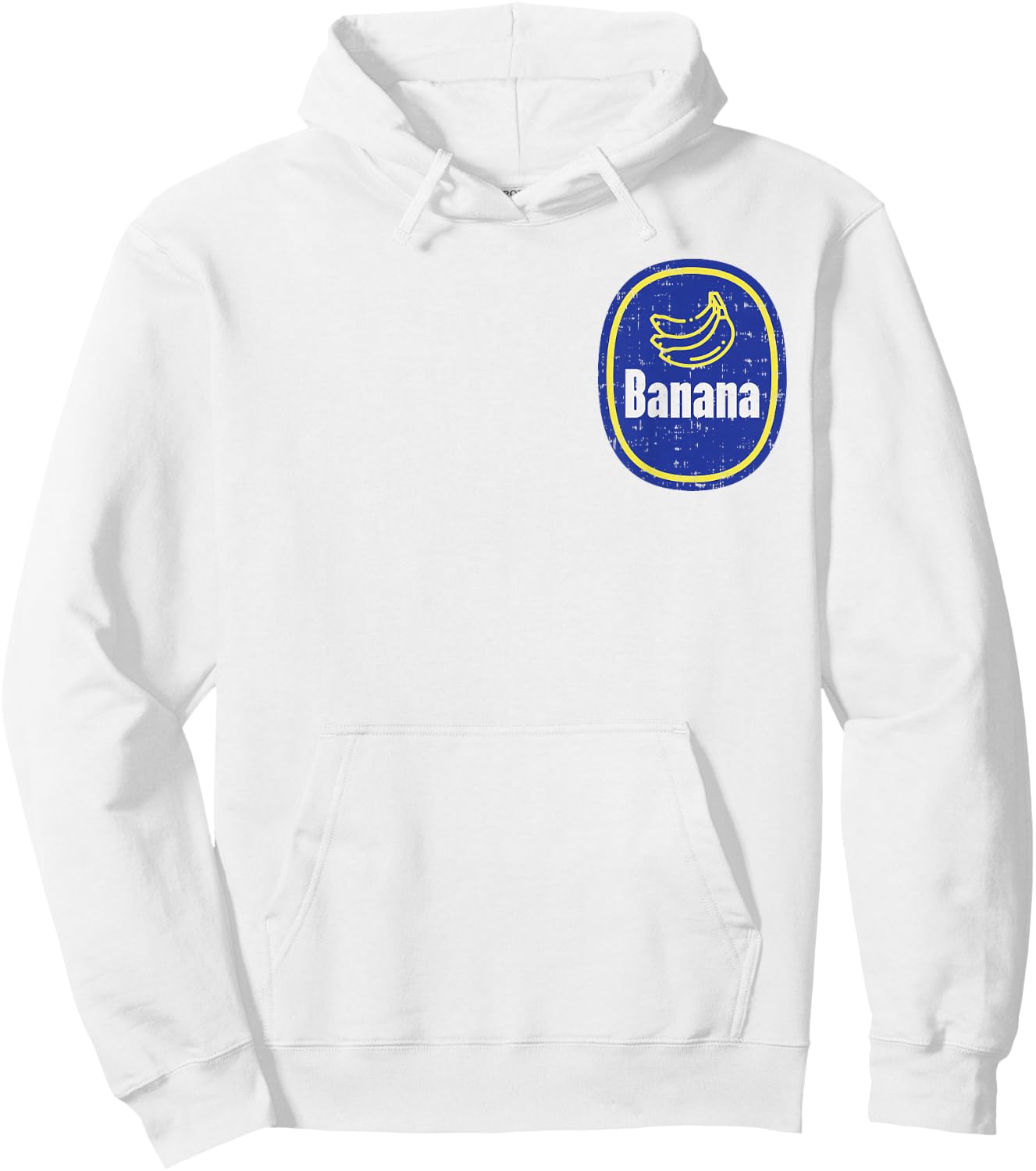 Banana Pocket Sticker Funny Fruit DIY Easy Halloween Costume Hoodie - Hoodie | White