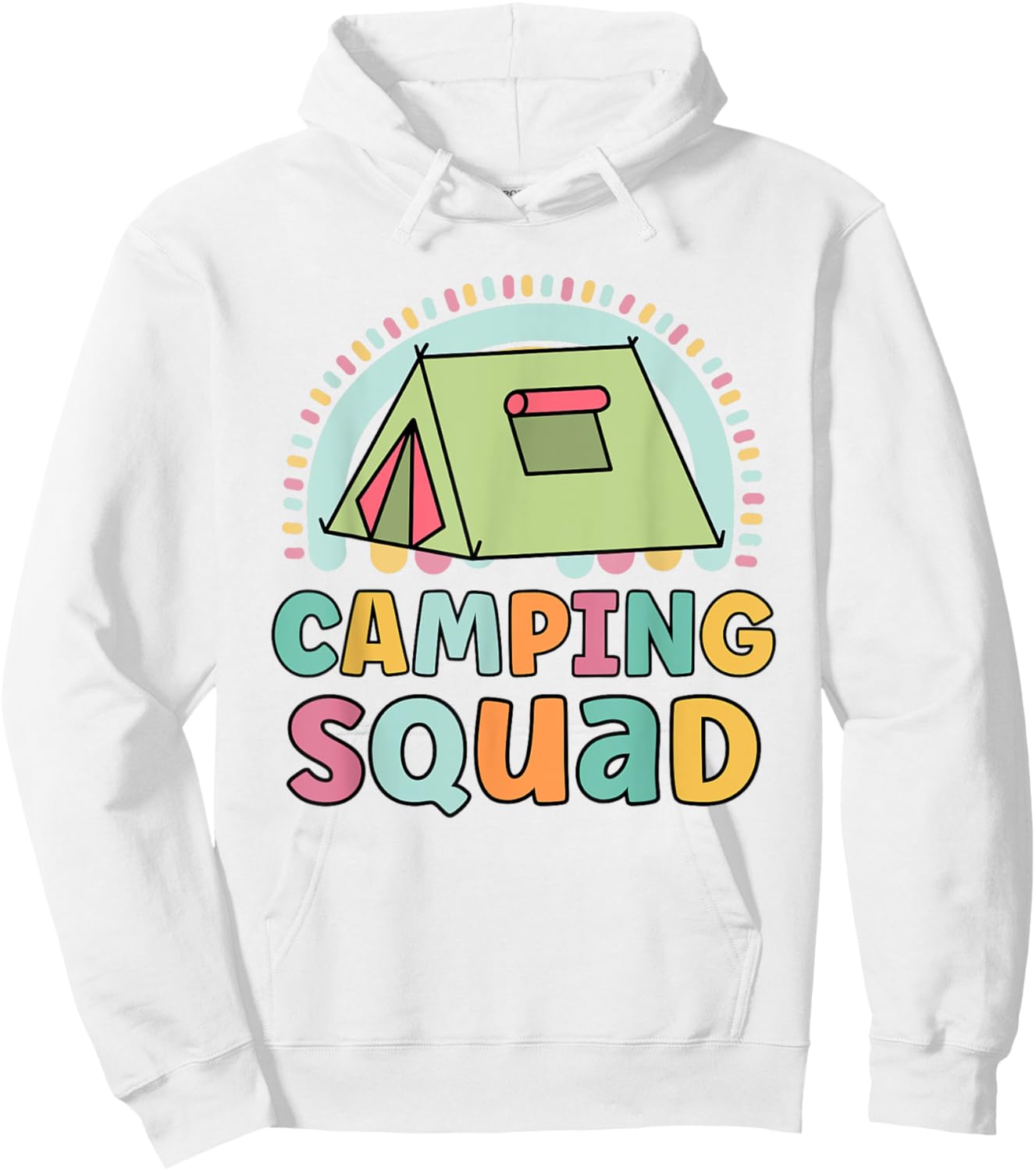 Camping Squad Funny Matching Girls Camping Trip Vacations Hoodie - Hoodie | White
