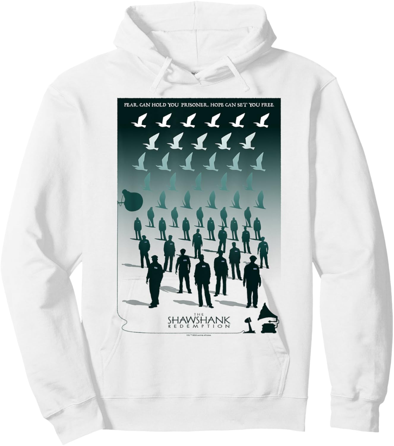 WB100 The Shawshank Redemption Free As A Bird Vintage Hoodie - Hoodie | White