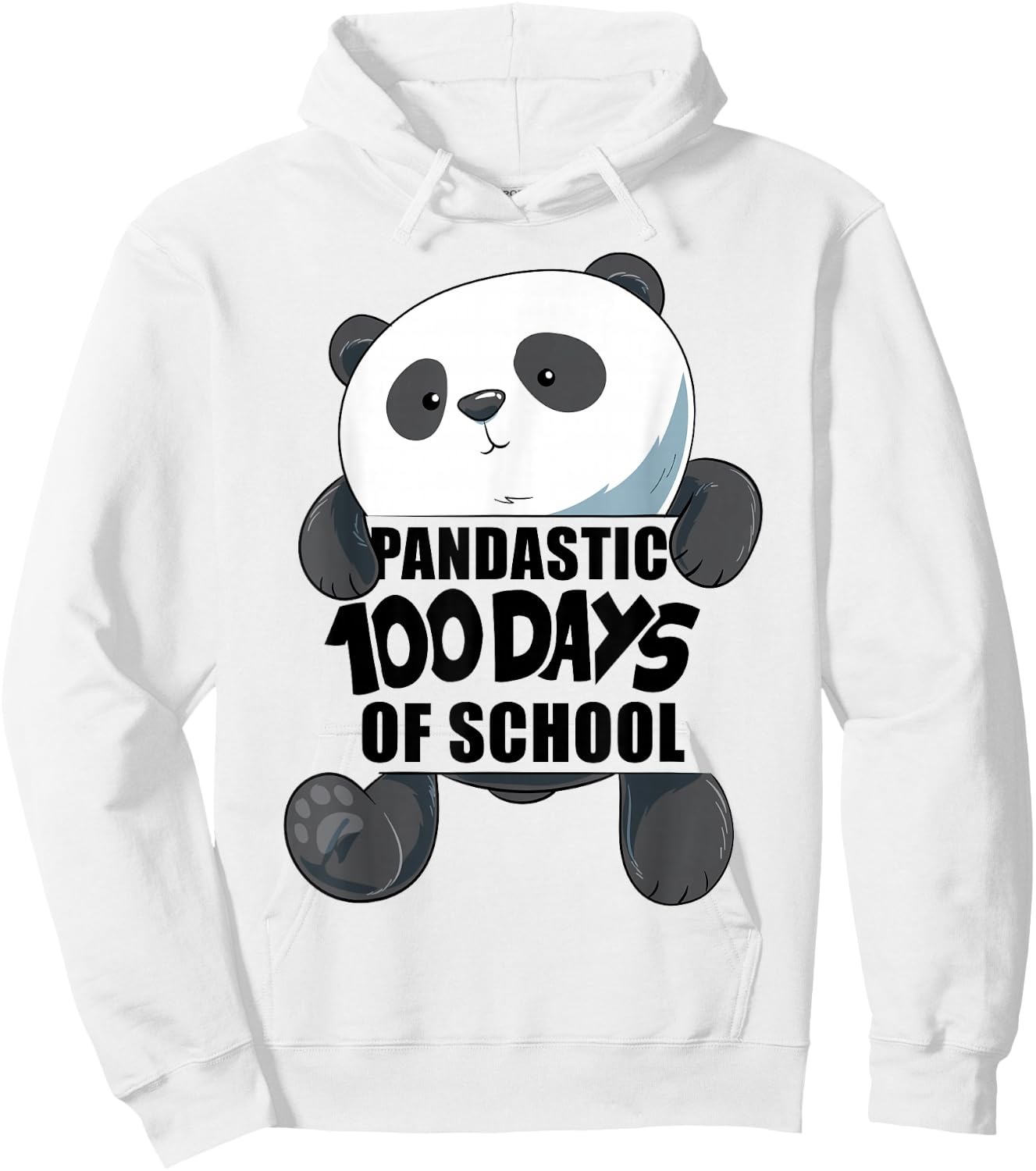 Cute panda 100 days at school Hoodie - Hoodie | White