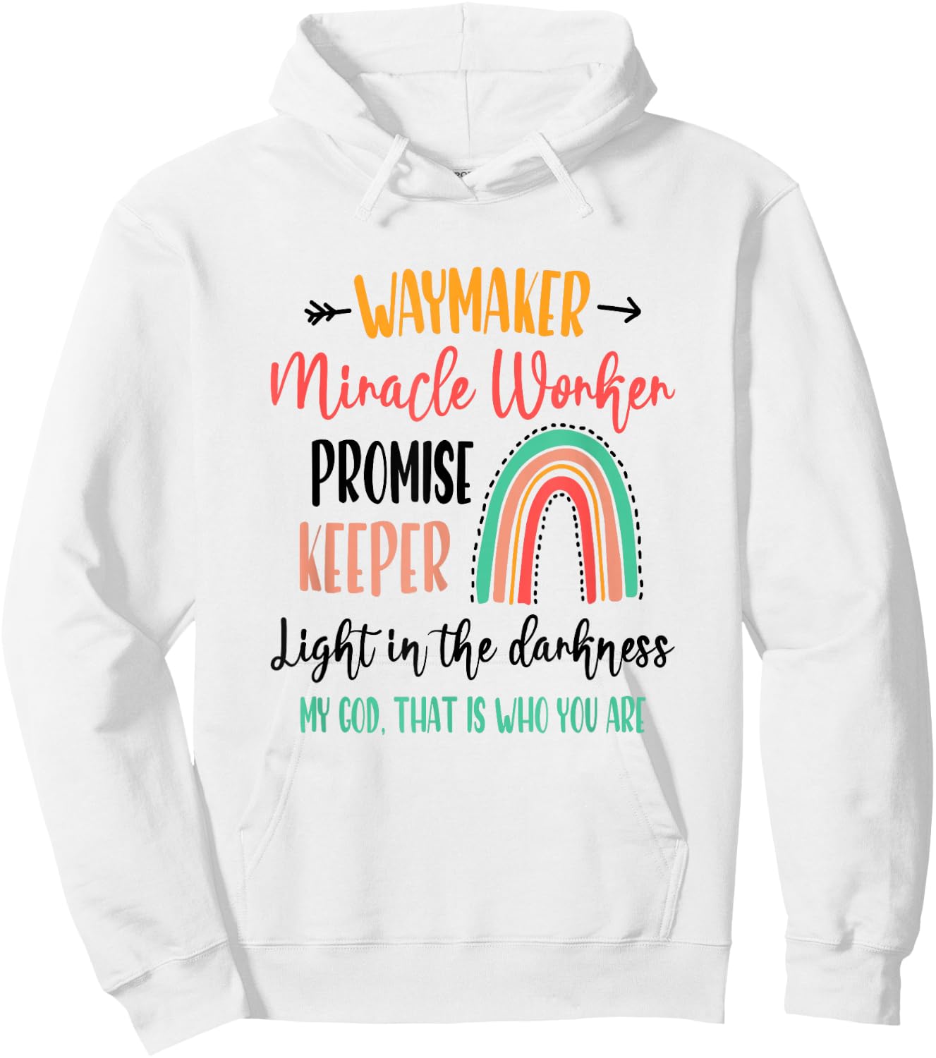 Waymaker Promise Keeper Miracle Worker Christian Kids Hoodie - Hoodie | White