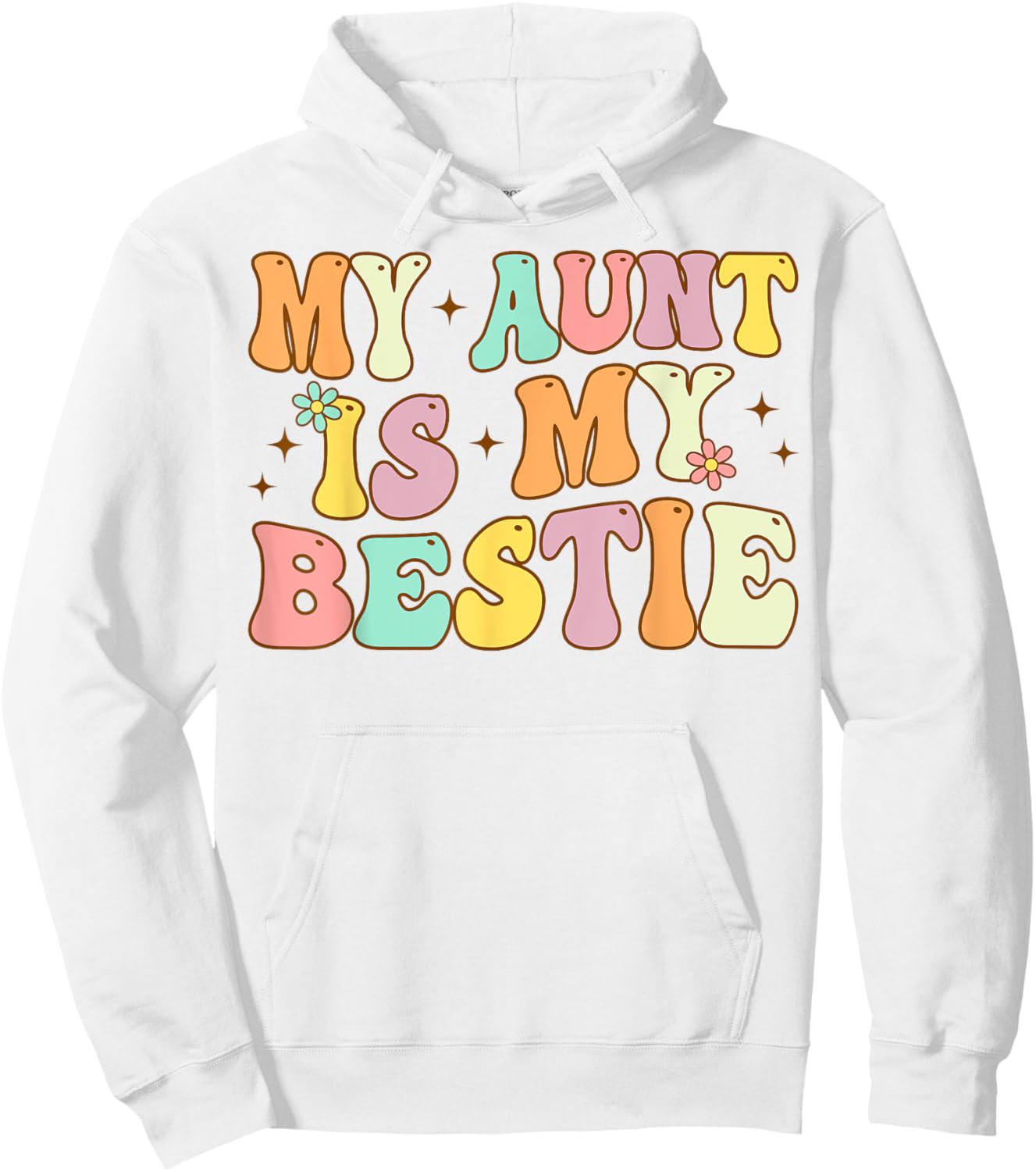 Groovy My Aunt is My Bestie Aunt And niece Matching Hoodie - Hoodie | White