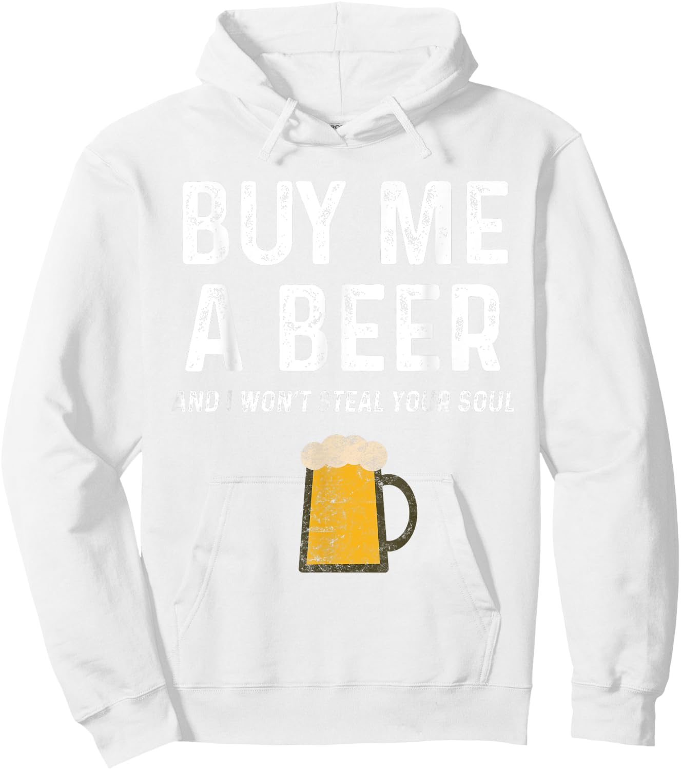 St Pattys Ginger Buy Me A Beer And I Won't Steal Your Soul Hoodie - Hoodie | White