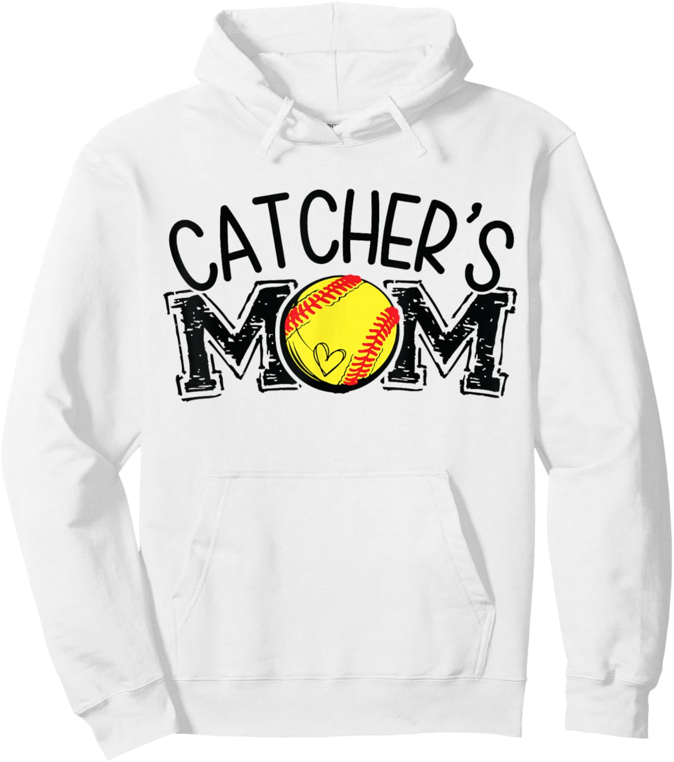 Softball Catcher's Mom Hoodie - Hoodie | White