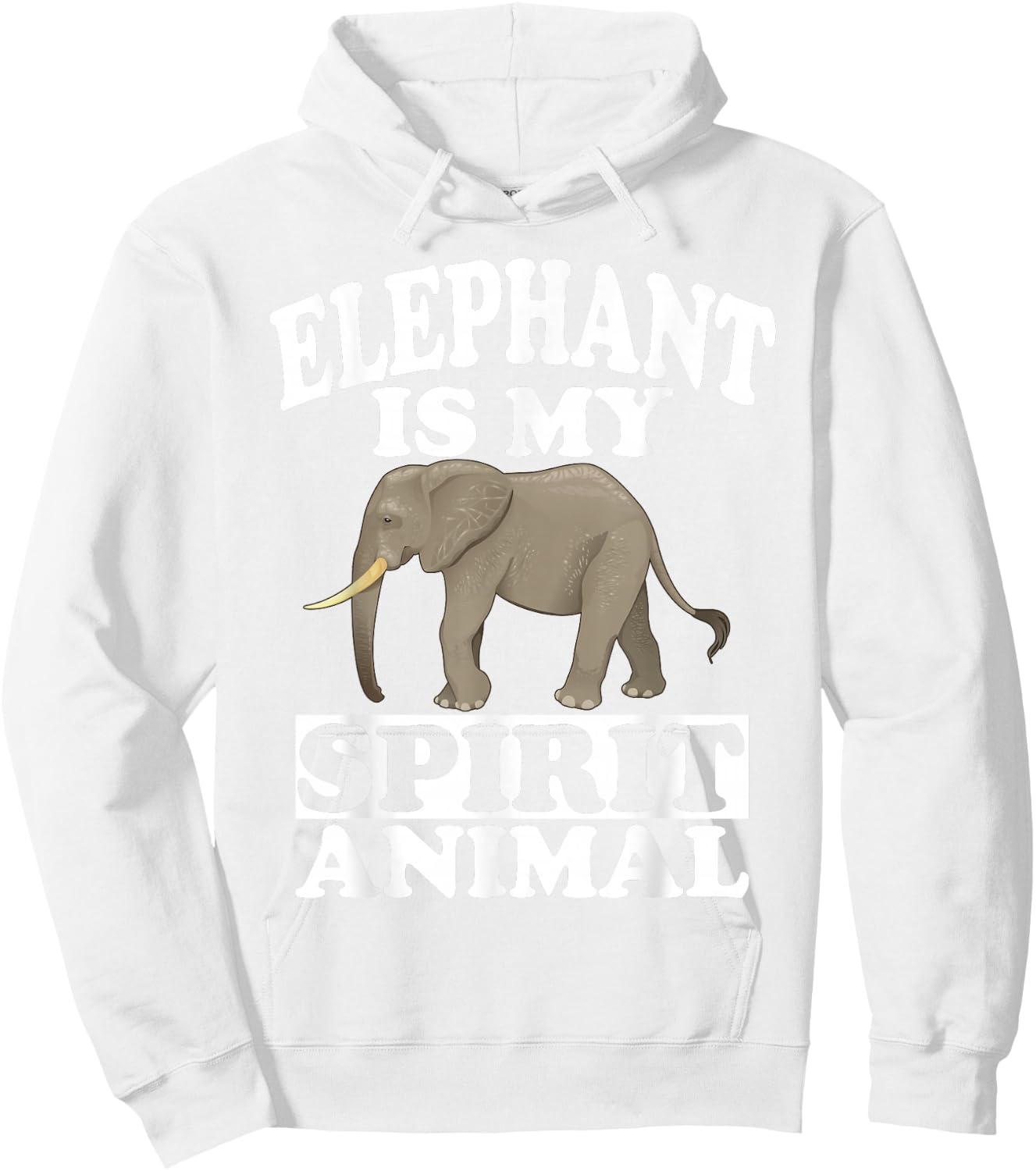 Elephant Is My Spirit Animal Gift Hoodie - Hoodie | White