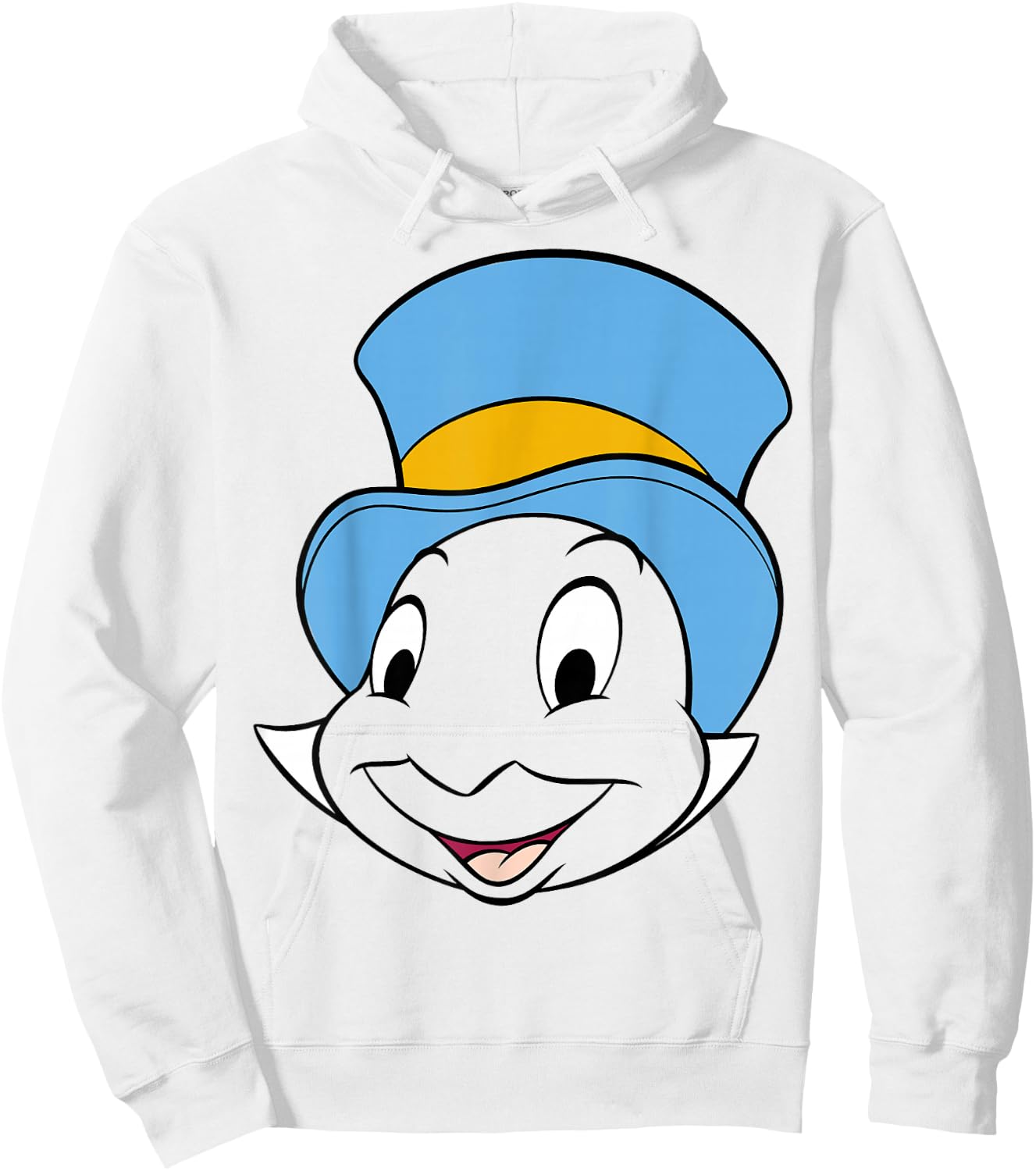 Disney Pinocchio Jiminy Cricket Big Face Hoodie - Hoodie | White