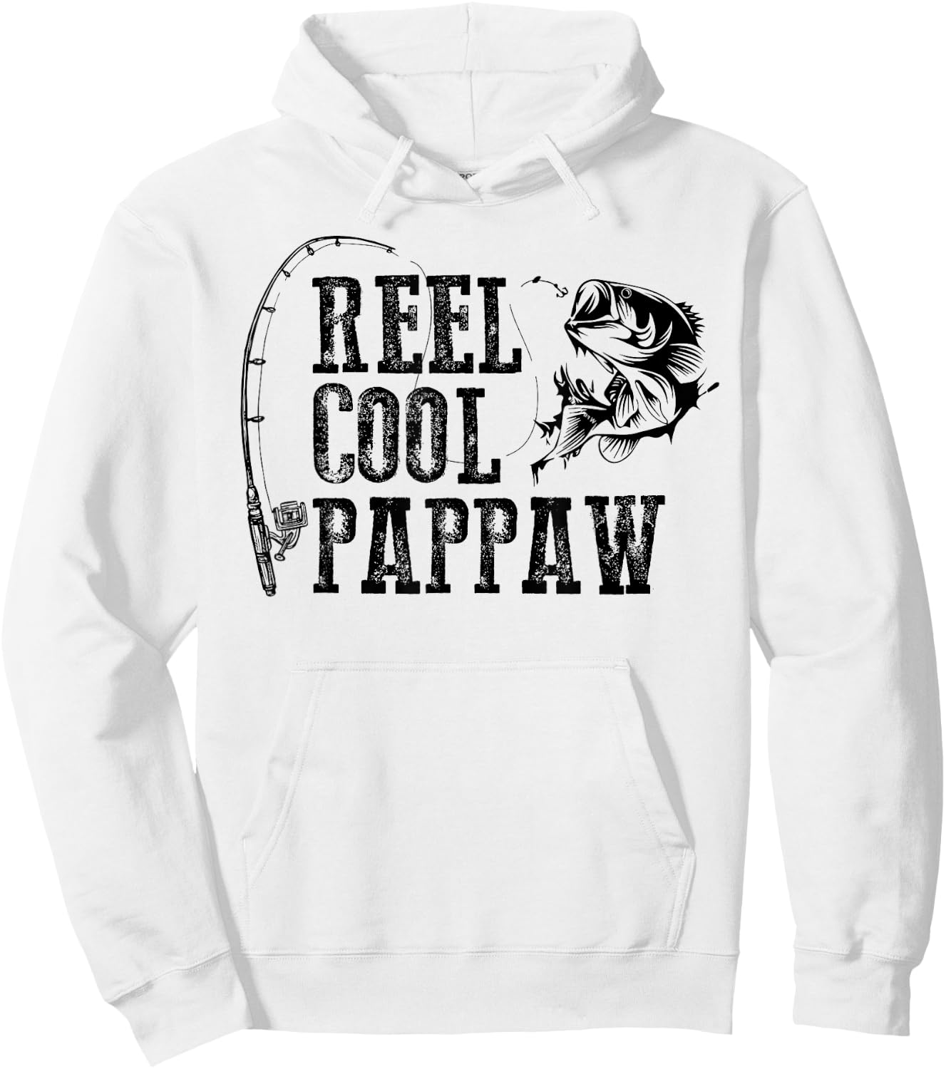Pappaw Fishing: Reel Cool Pappaw Funny Gift Hoodie - Hoodie | White