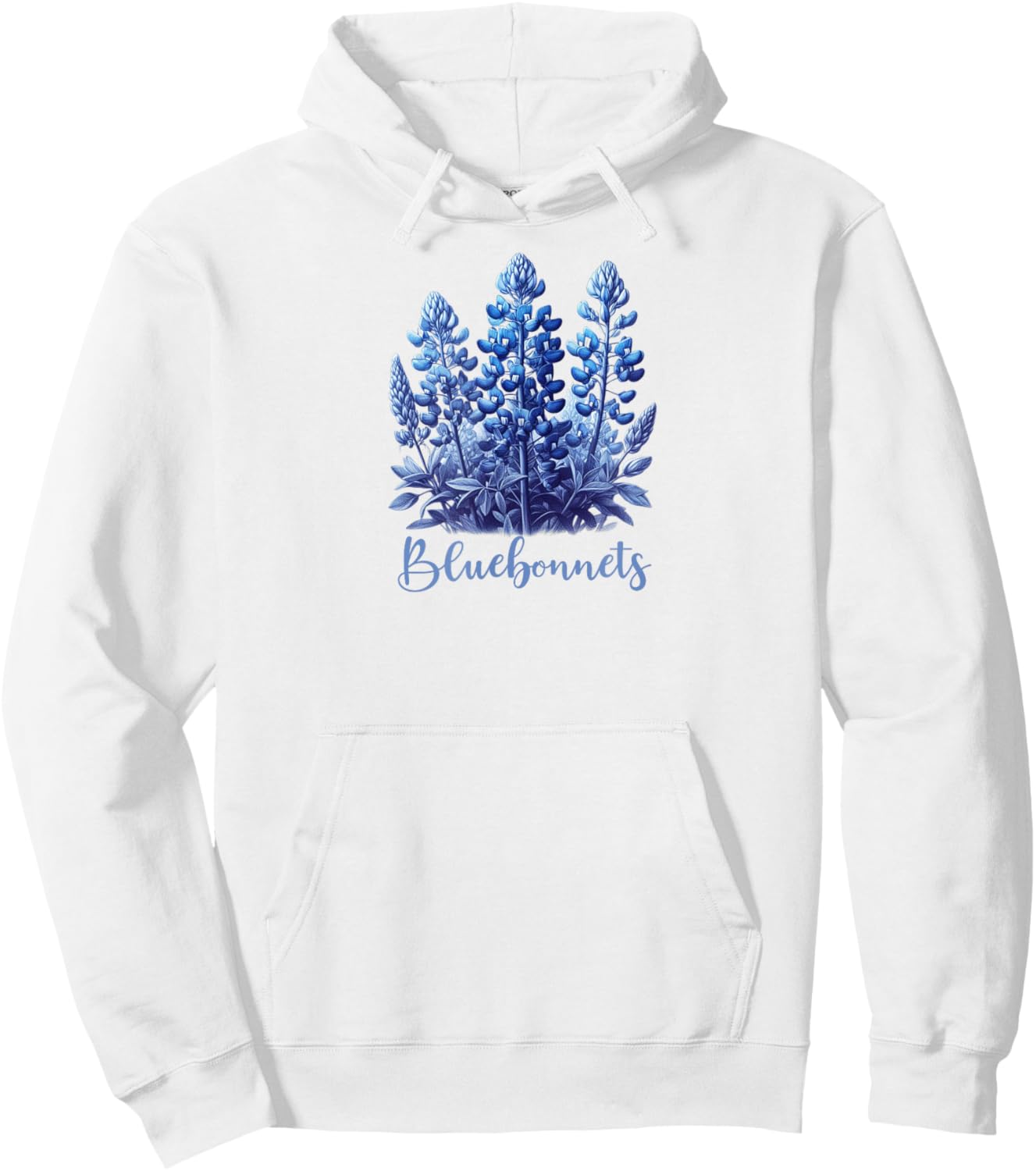 Bluebonnet Flowers Hoodie - Hoodie | White