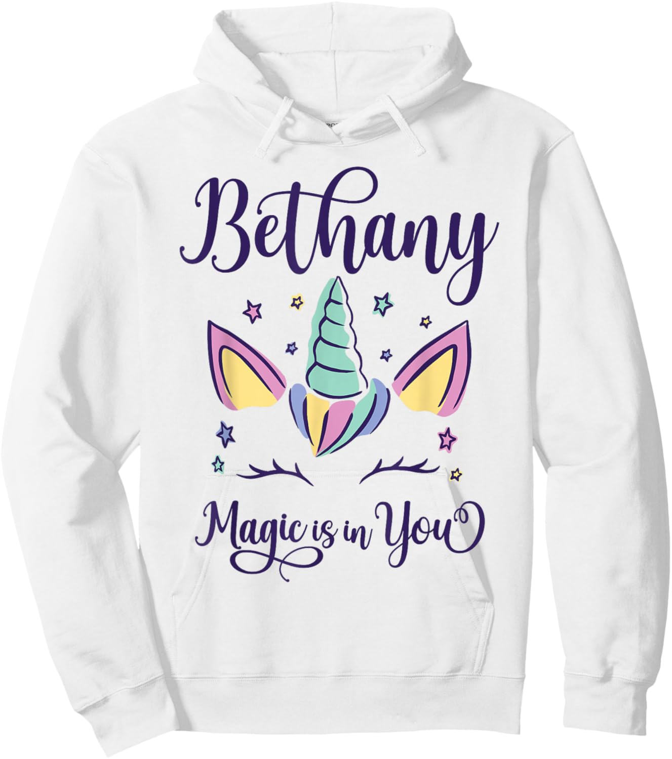 First Name Bethany Personalized I Love Bethany Hoodie - Hoodie | White
