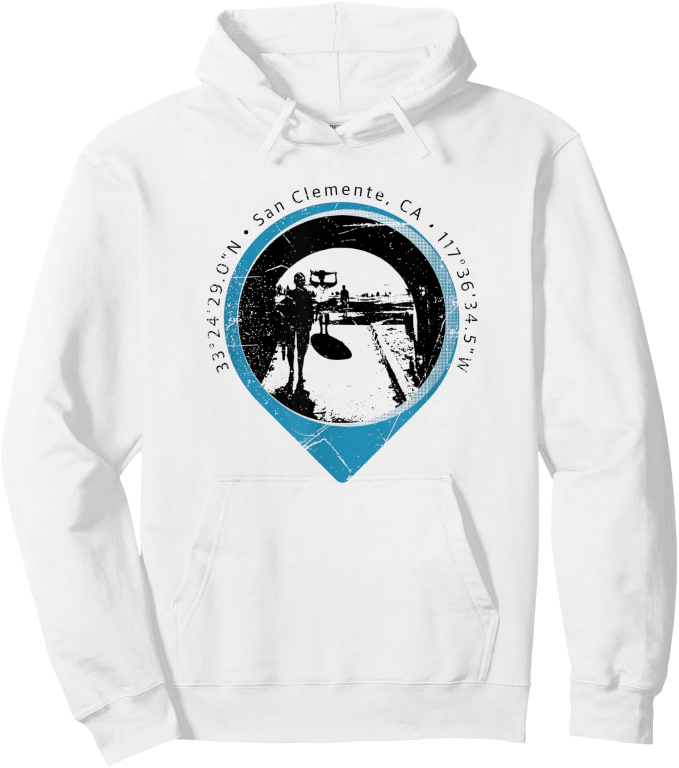 San Clemente California Beach Series - Riviera Hoodie - Hoodie | White