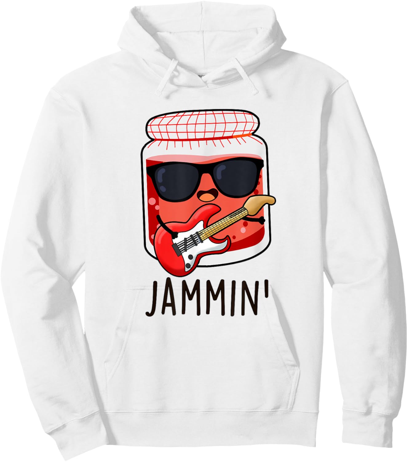 Jammin Funny Jam Pun Hoodie - Hoodie | White