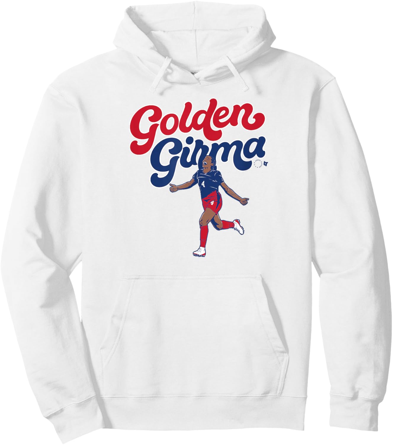 Naomi Girma: Golden Girma - USA Soccer Hoodie - Hoodie | White