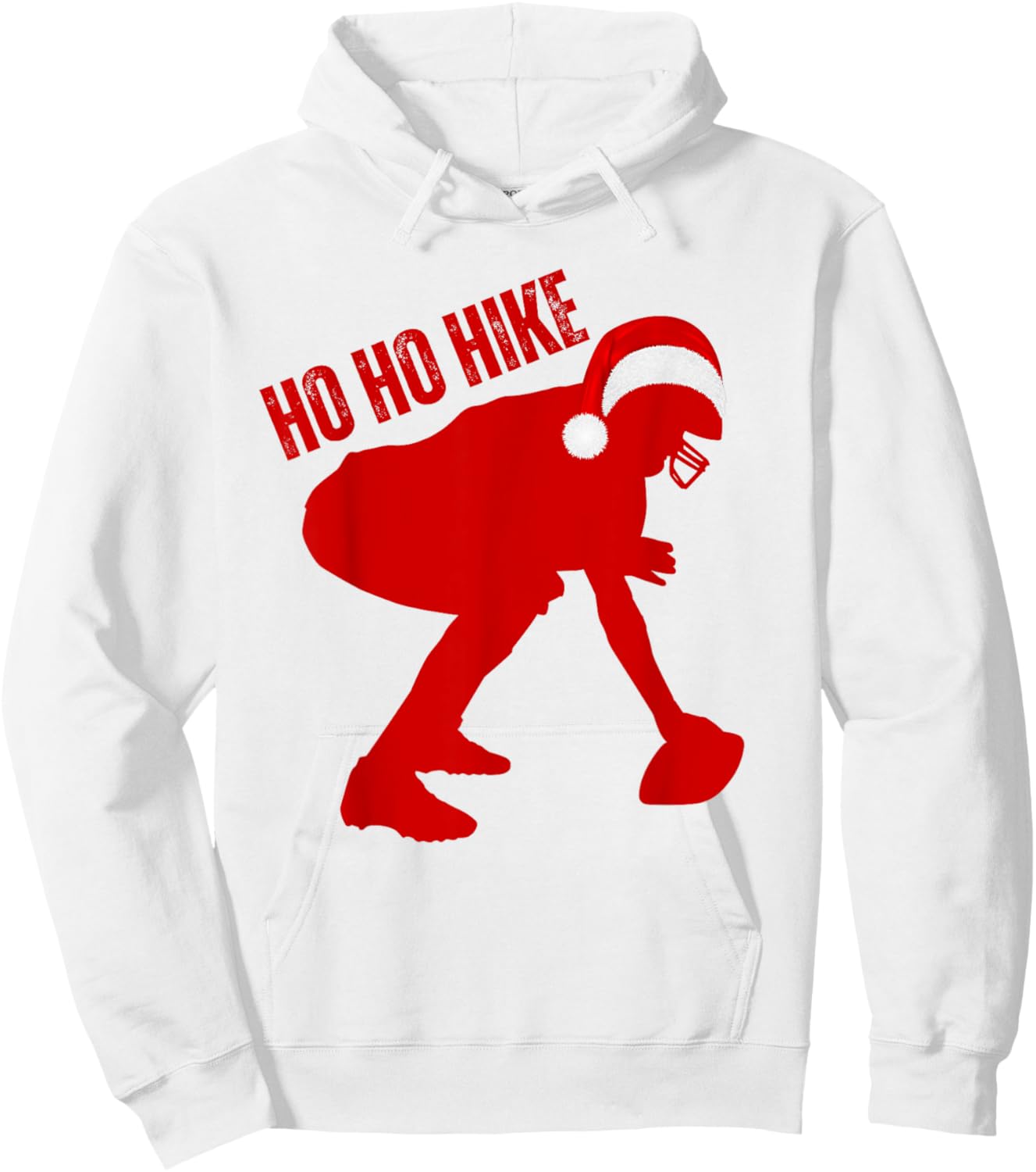 Christmas Football Center HO-HO-HIKE Hoodie - Hoodie | White