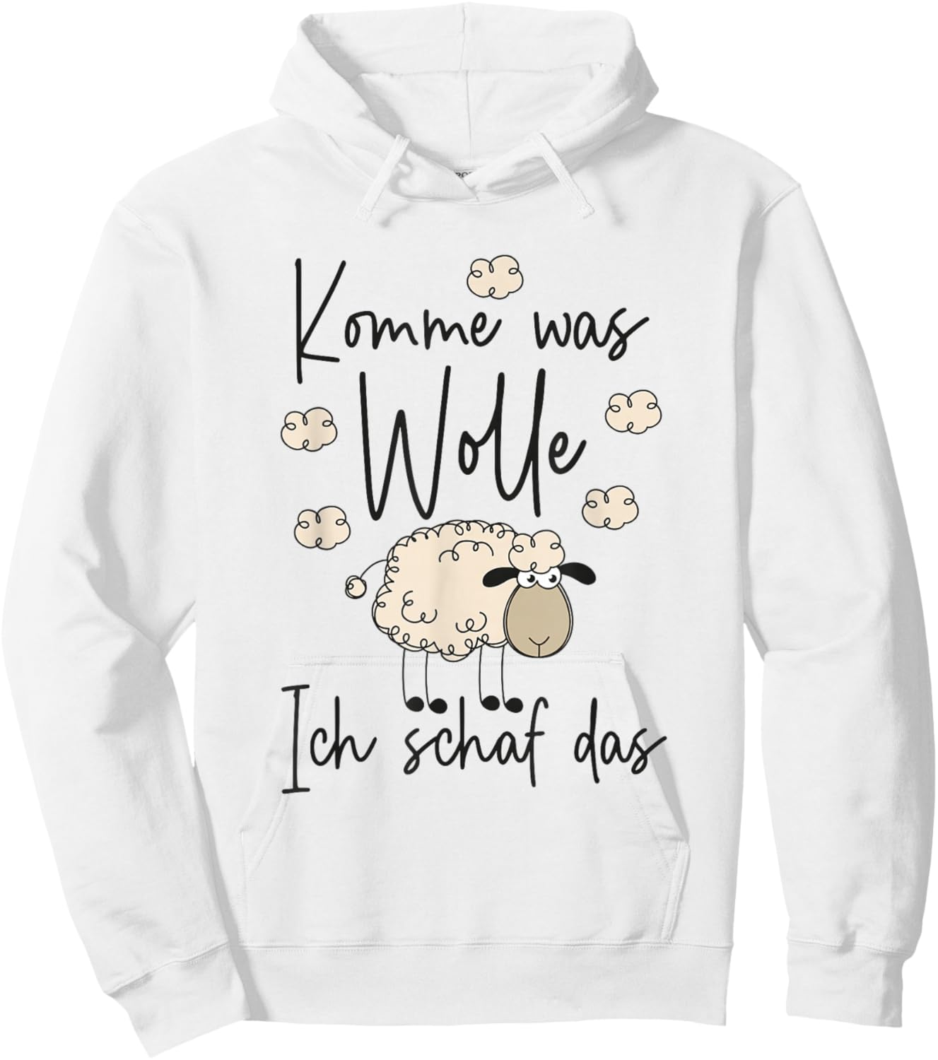 Handarbeit Stricken Häkeln - Komme was Wolle Ich Schaf das Hoodie - Hoodie | White