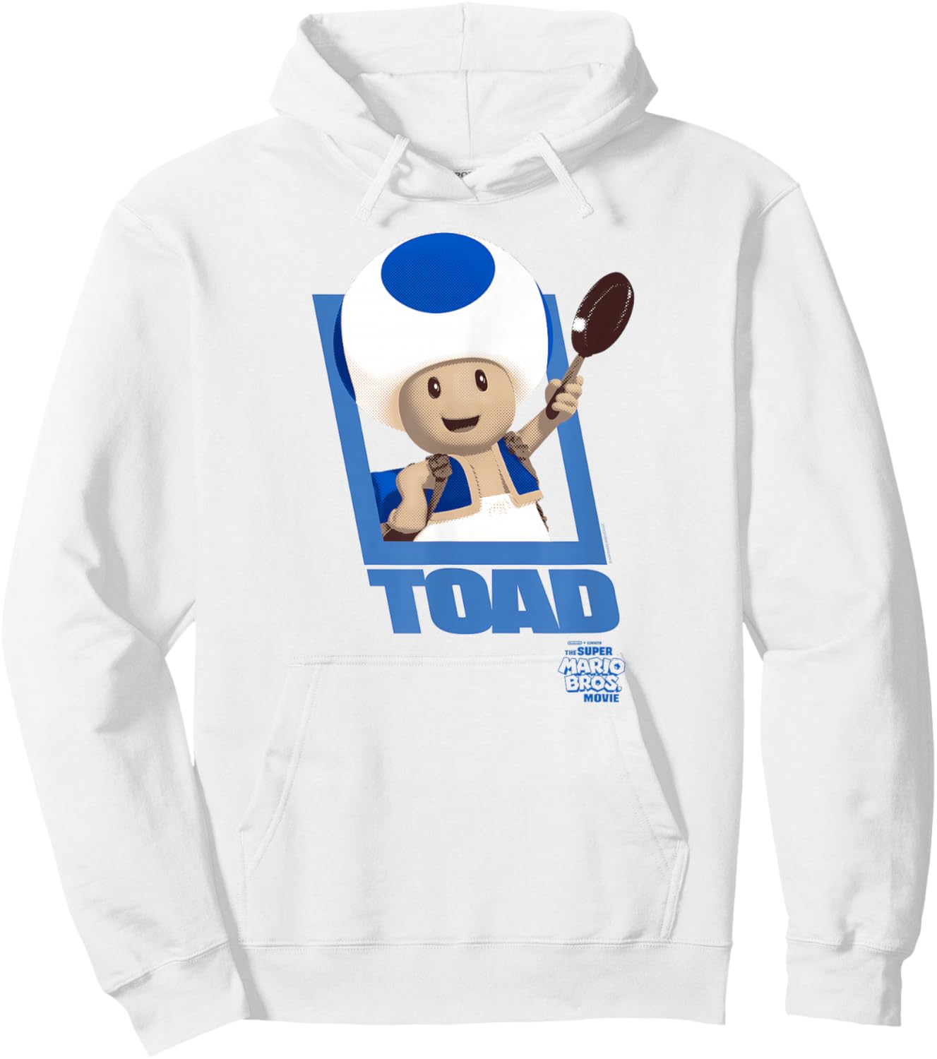 The Super Mario Bros. Movie Toad Poster Hoodie - Hoodie | White