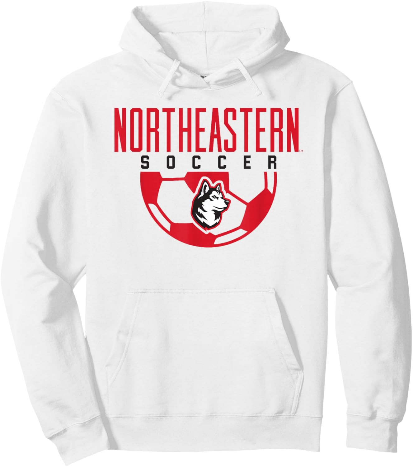Northeastern University NEU Huskies Soccer Arch Hoodie - Hoodie | White