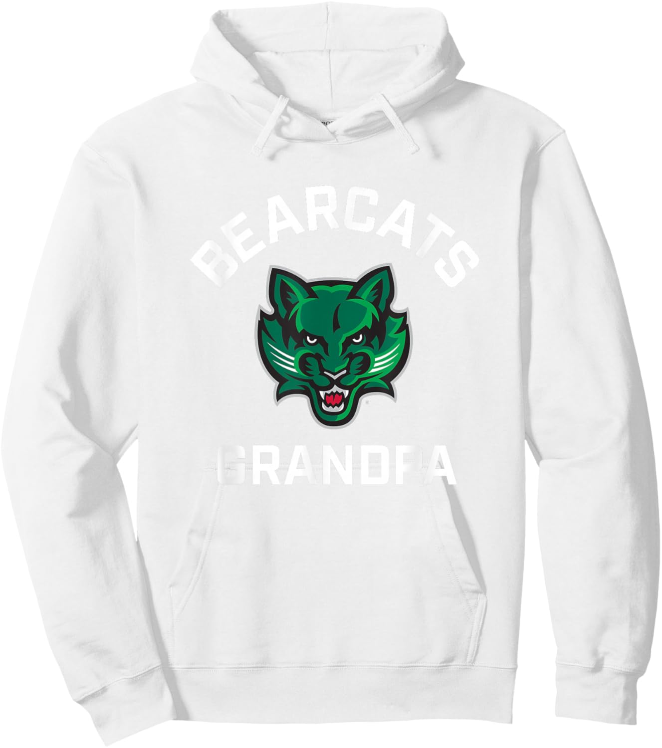 Binghamton University Bearcats Arched Grandpa Hoodie - Hoodie | White