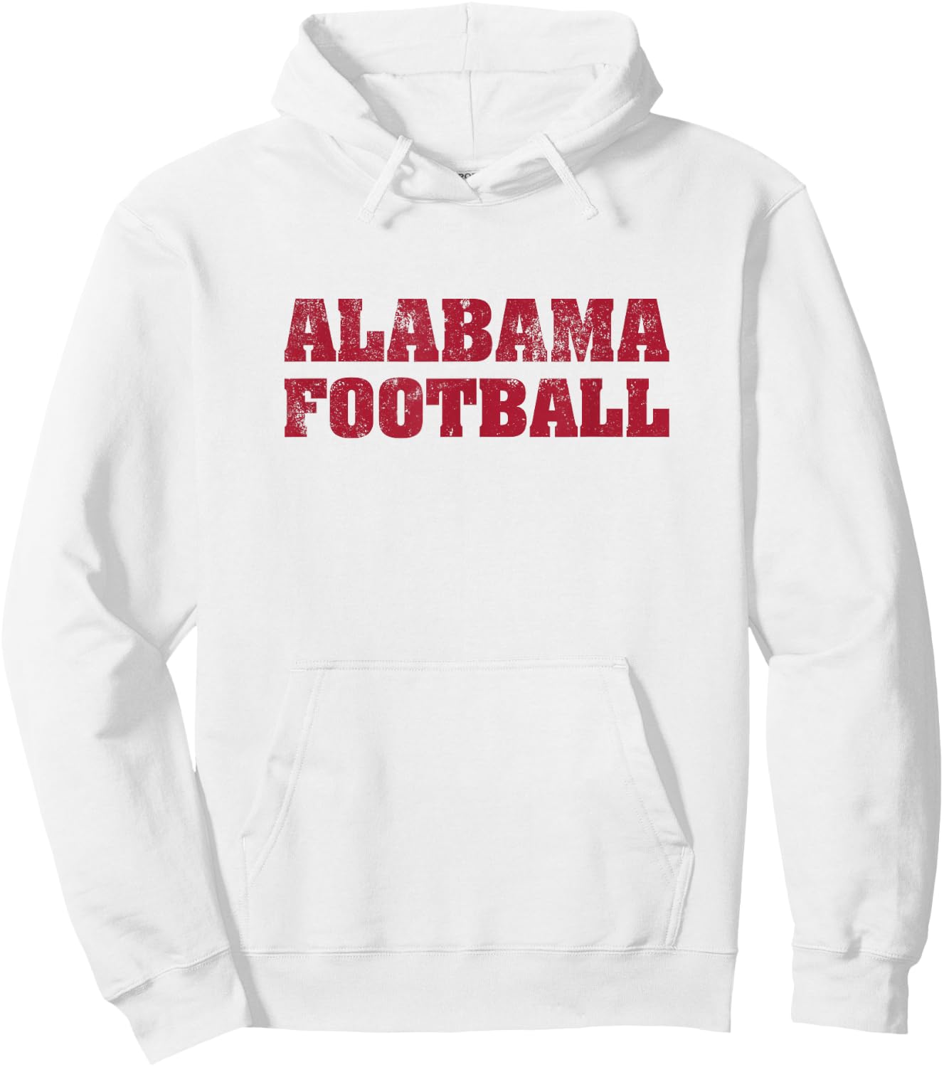 Alabama Football Distressed Vintage Hoodie - Hoodie | White