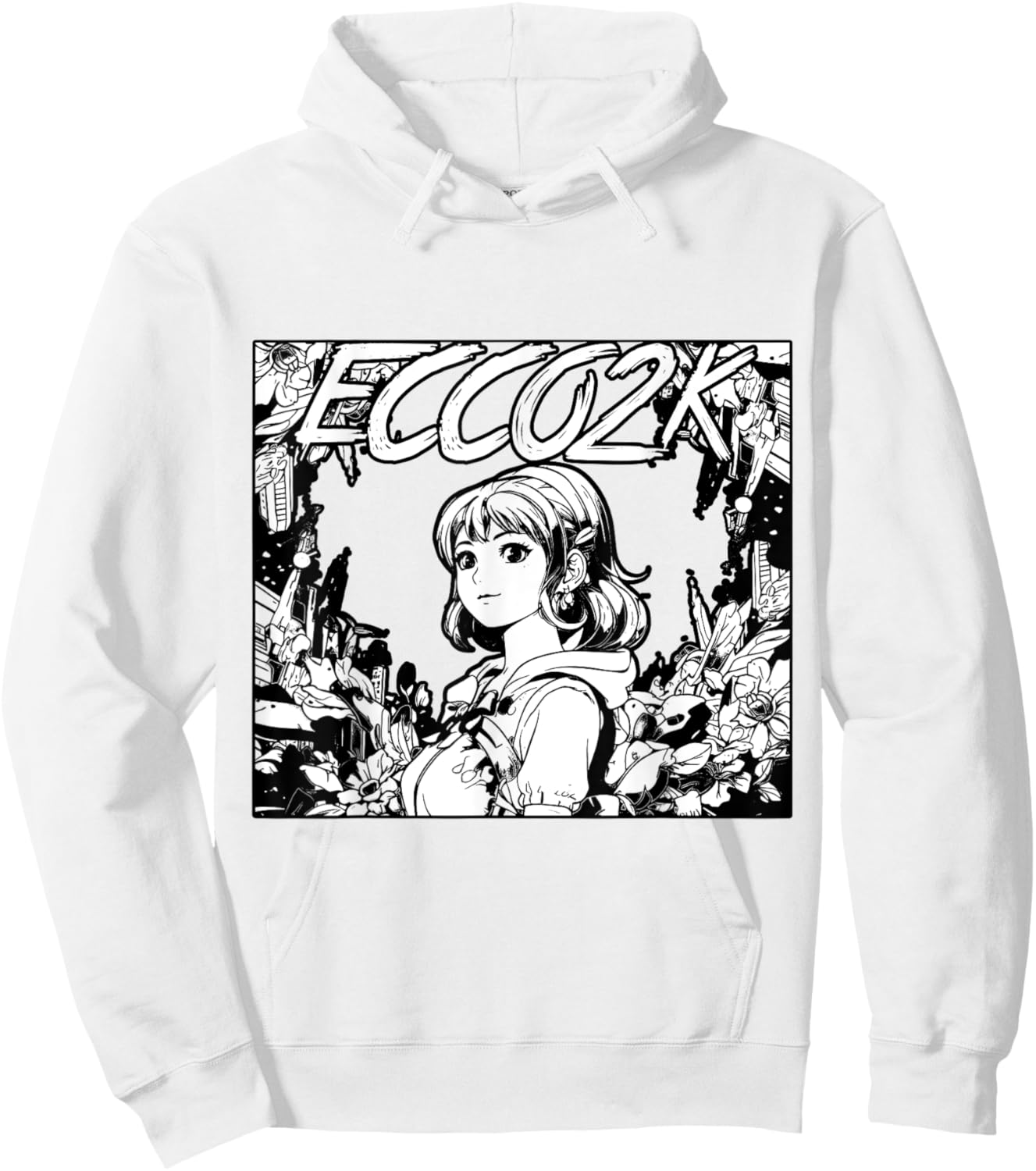 Ecco2k Drain Gang Bladee Hoodie - Hoodie | White