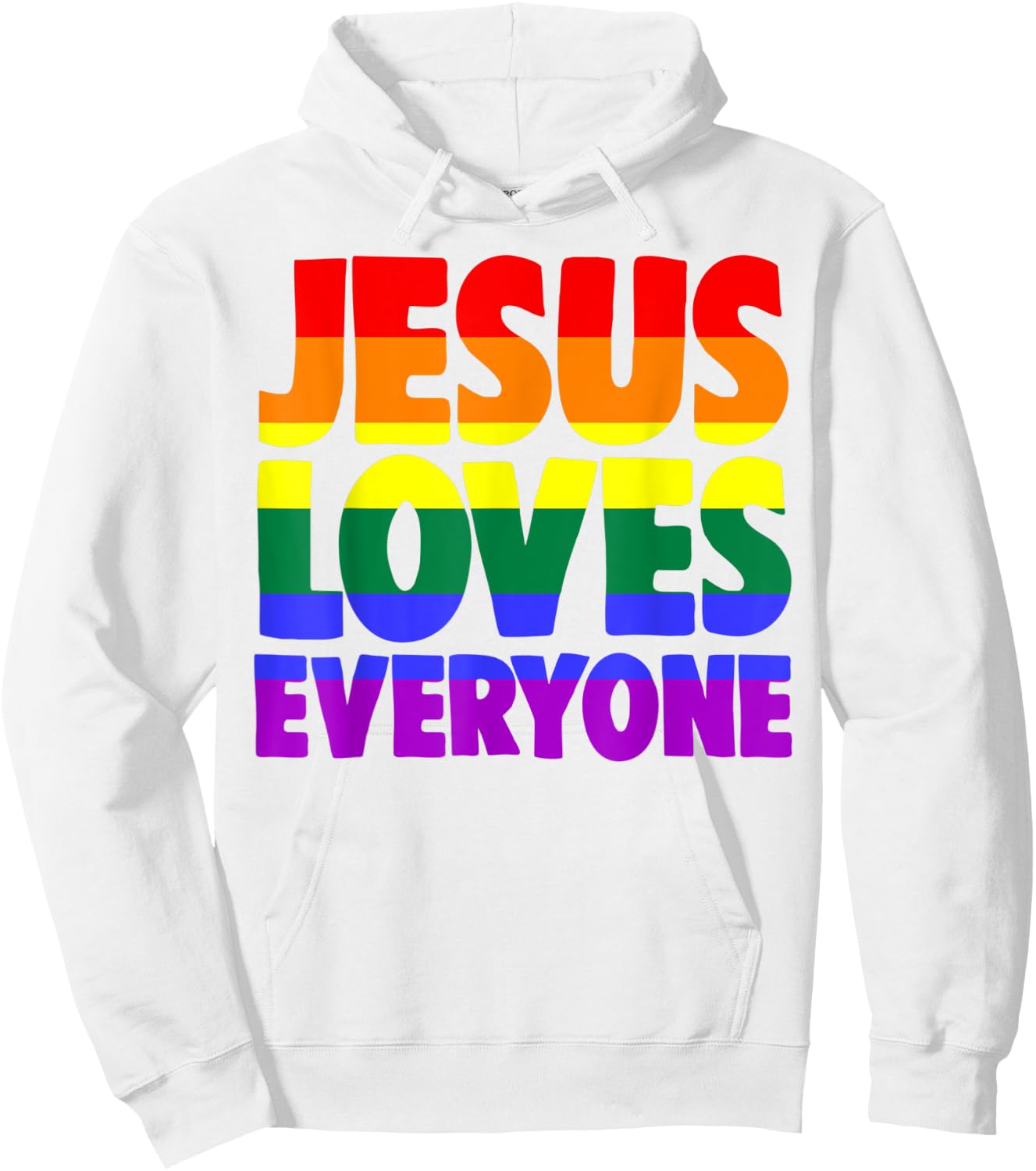 Jesus Loves Everyone Bible Pride Men Hoodie - Hoodie | White