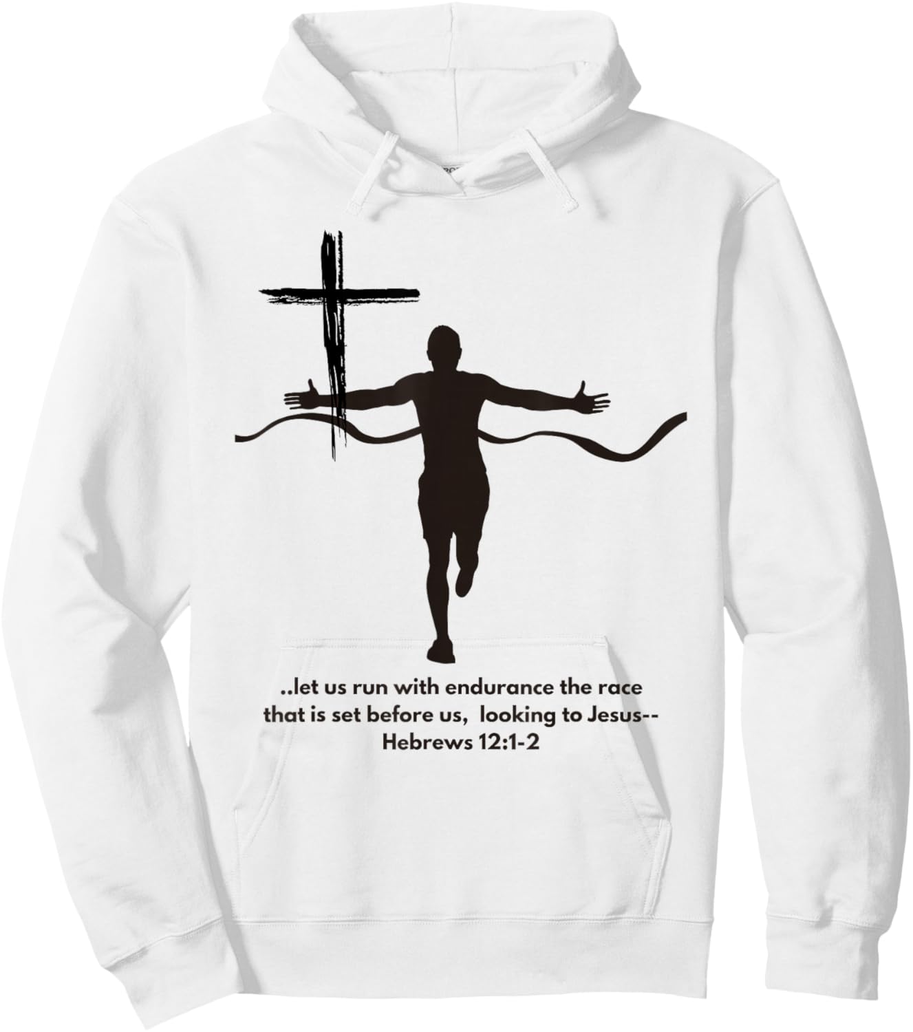 Faith and Running Marathon Jogging Cross Country Christian Hoodie - Hoodie | White