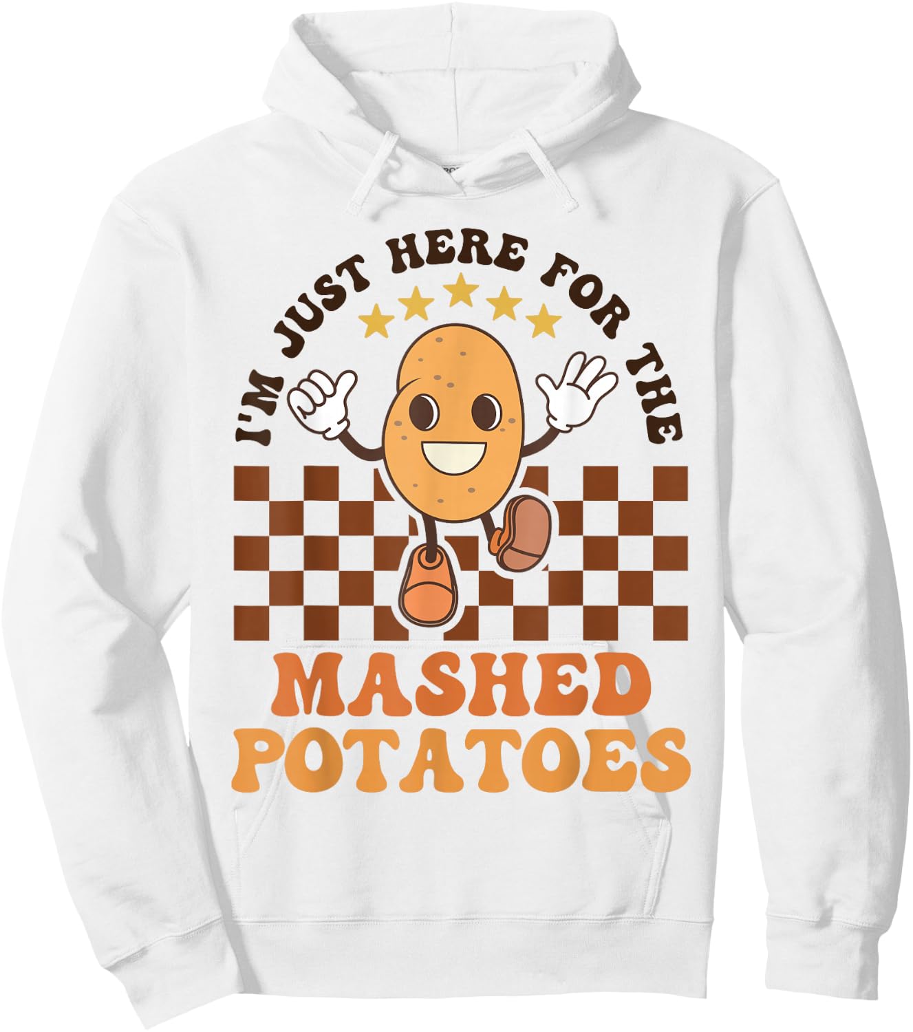 I'm Just Here For The Mashed Potatoes Funny Food Love Kids Hoodie - Hoodie | White
