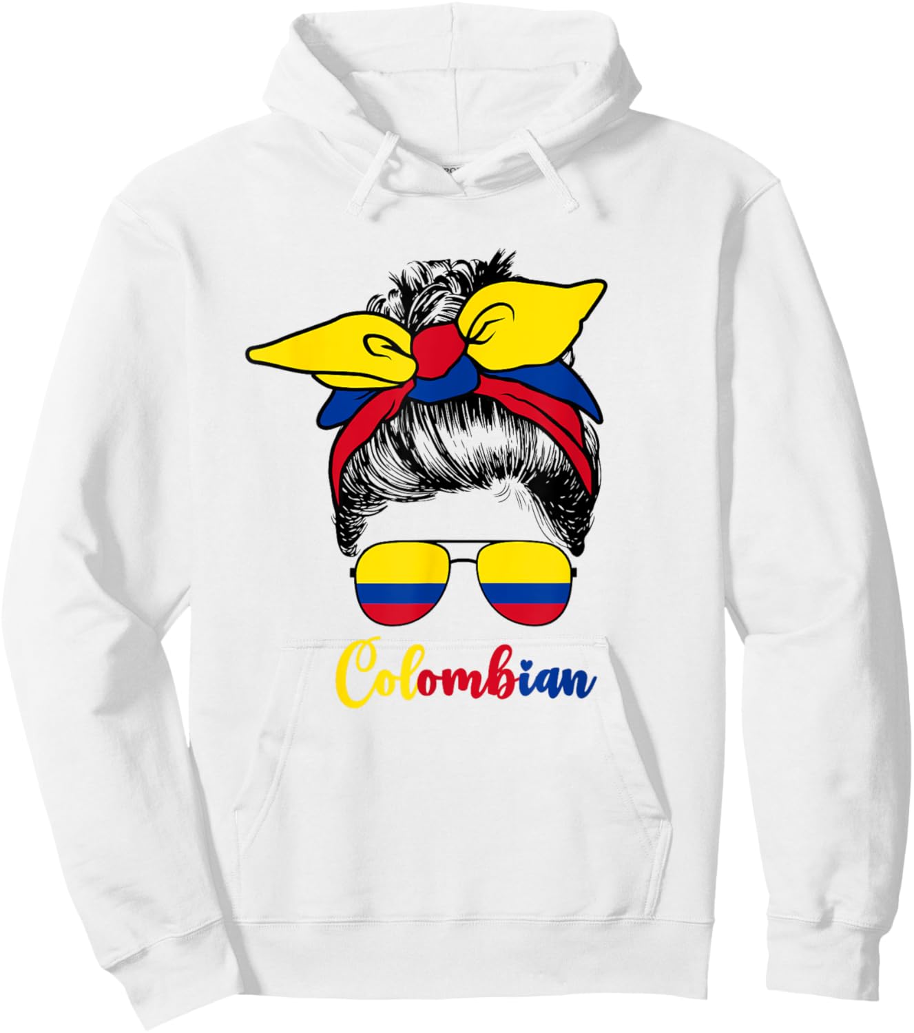 Colombian Girl Girls Cute Colombiana Colombia Flag Hoodie - Hoodie | White