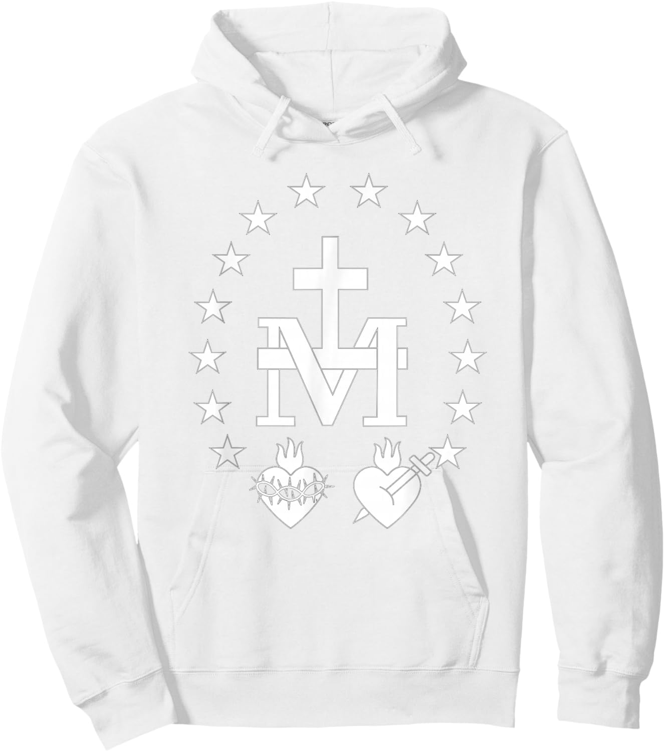 Miraculous medal catholic Hoodie - Hoodie | White