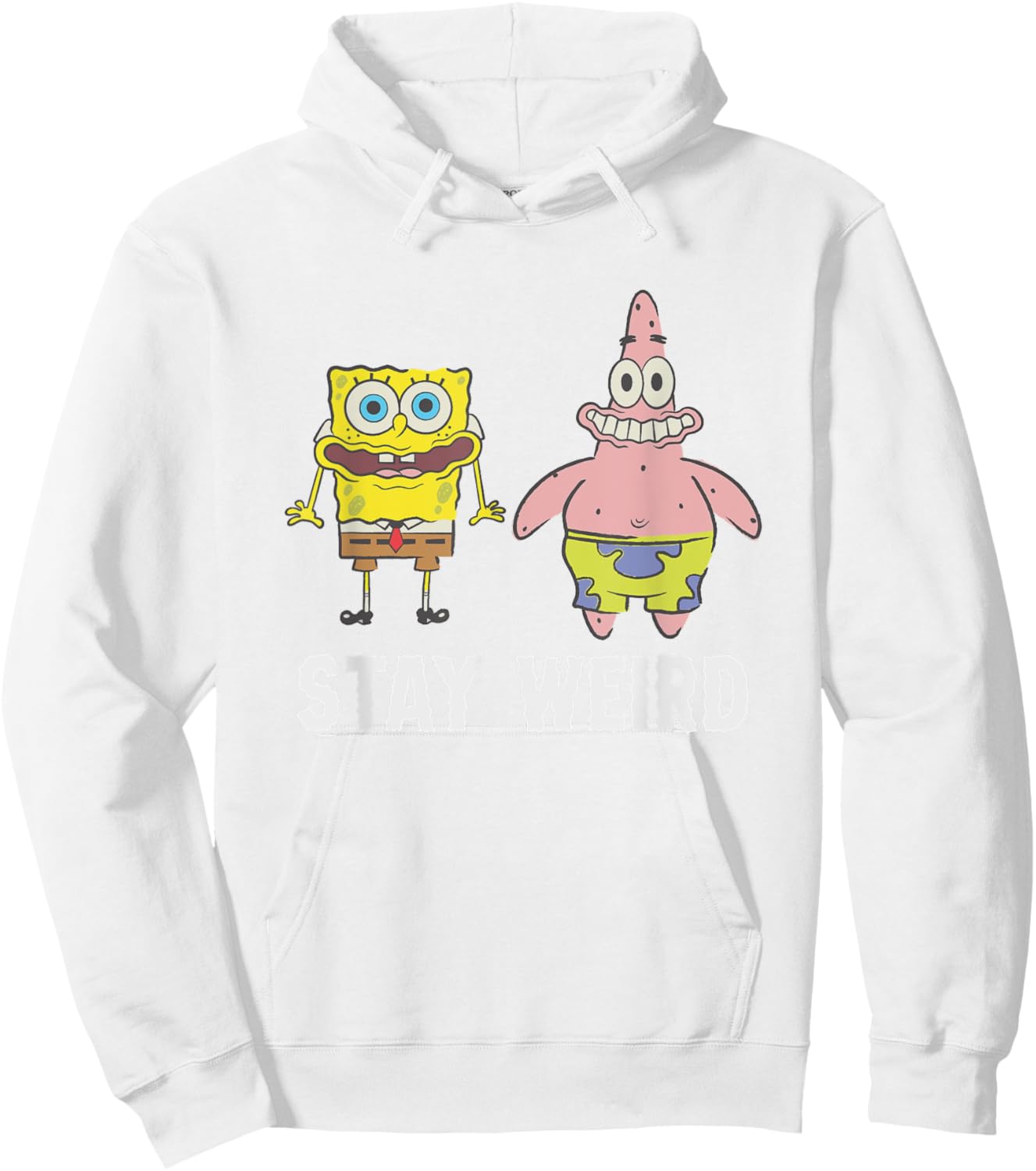 SpongeBob SquarePants Stay Weird Funny Faces Buddies Hoodie - Hoodie | White