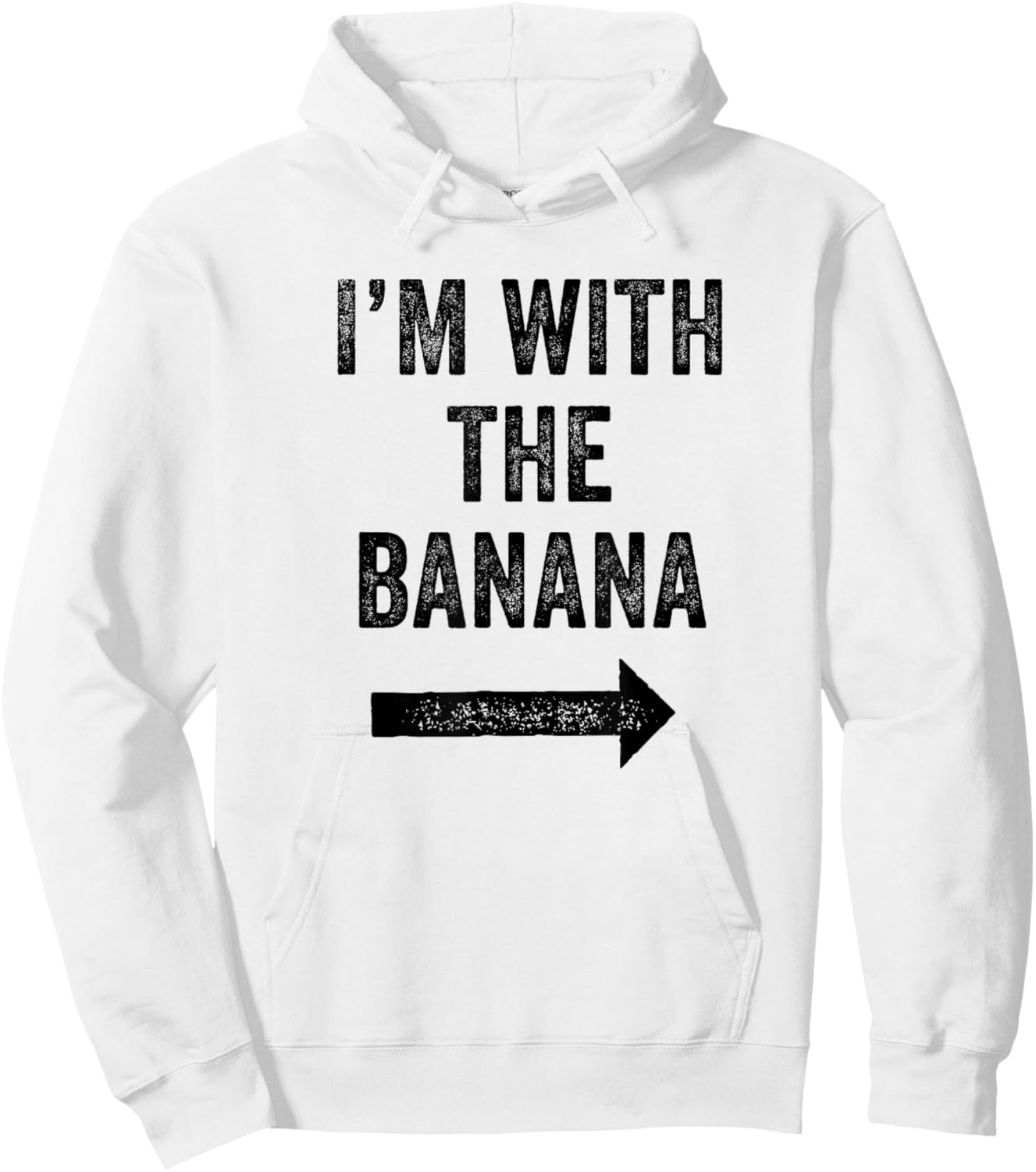 Funny I'm With the Banana Lazy Halloween Costume Matching Hoodie - Hoodie | White