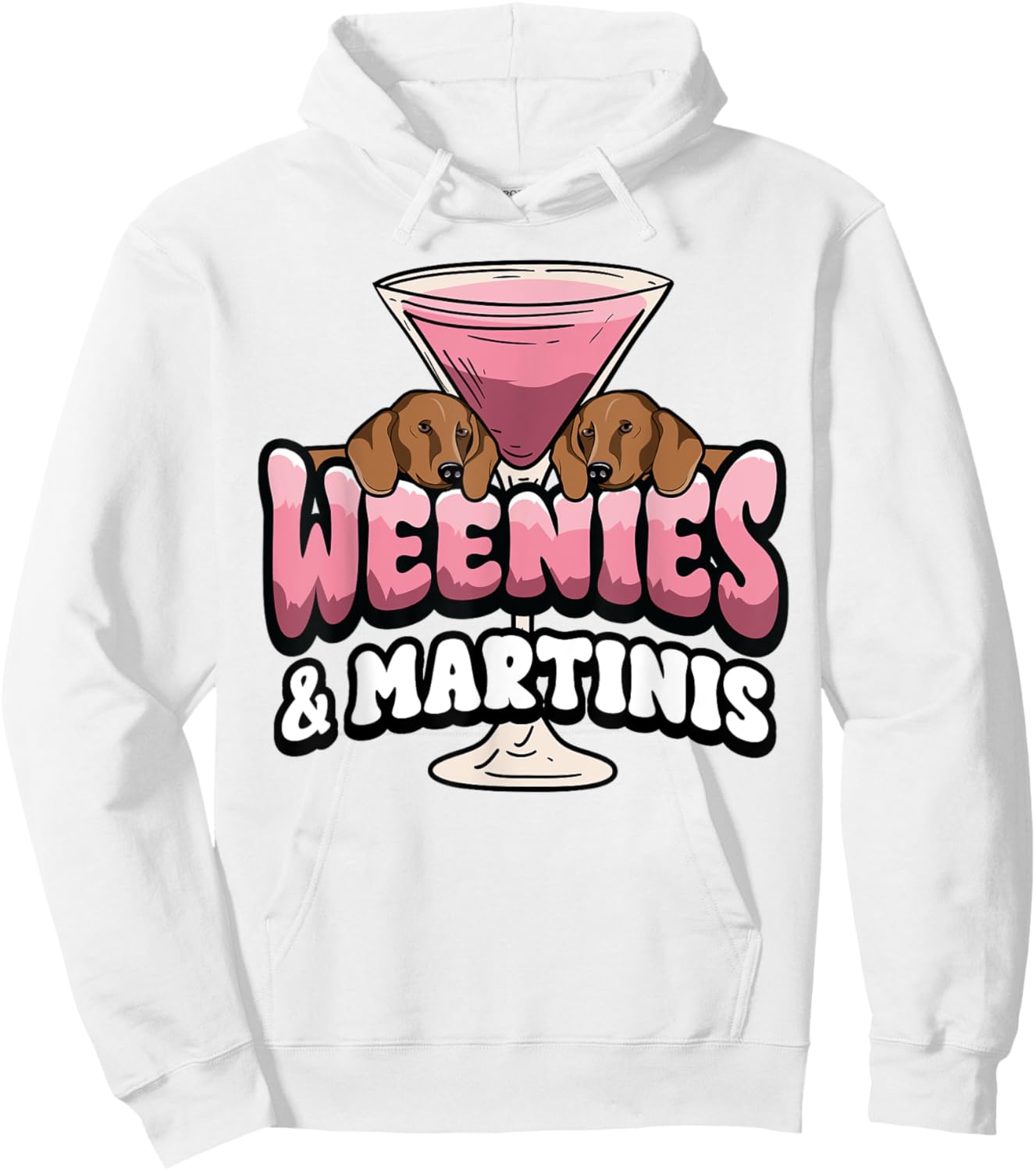 Weenies Espresso Martinis Cocktail Lover Dachshund Dog Mom Women Hoodie - Hoodie | White